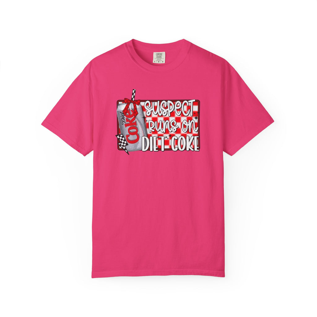 Suspect Runs on Diet Coke Unisex T-Shirt