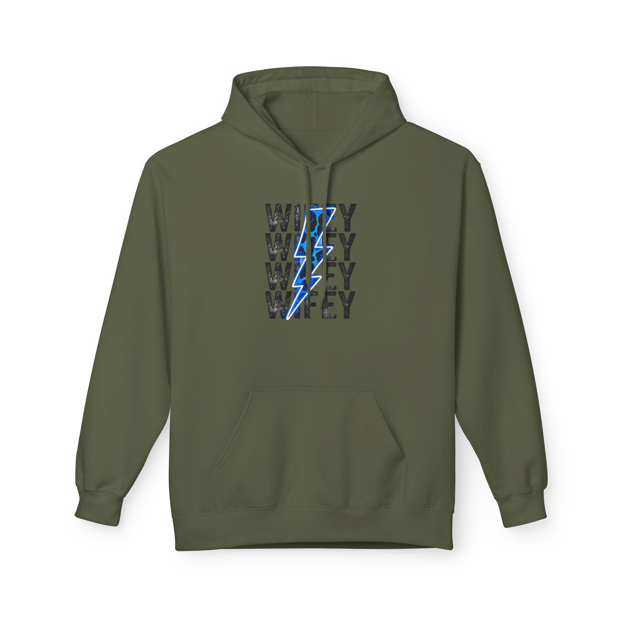 Blue Wifey Fleece Hoodie