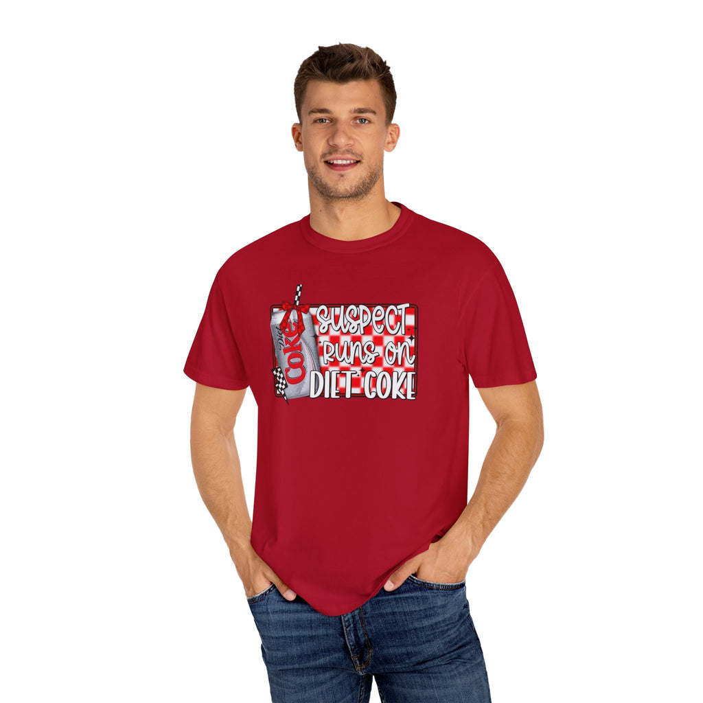 Suspect Runs on Diet Coke Unisex T-Shirt