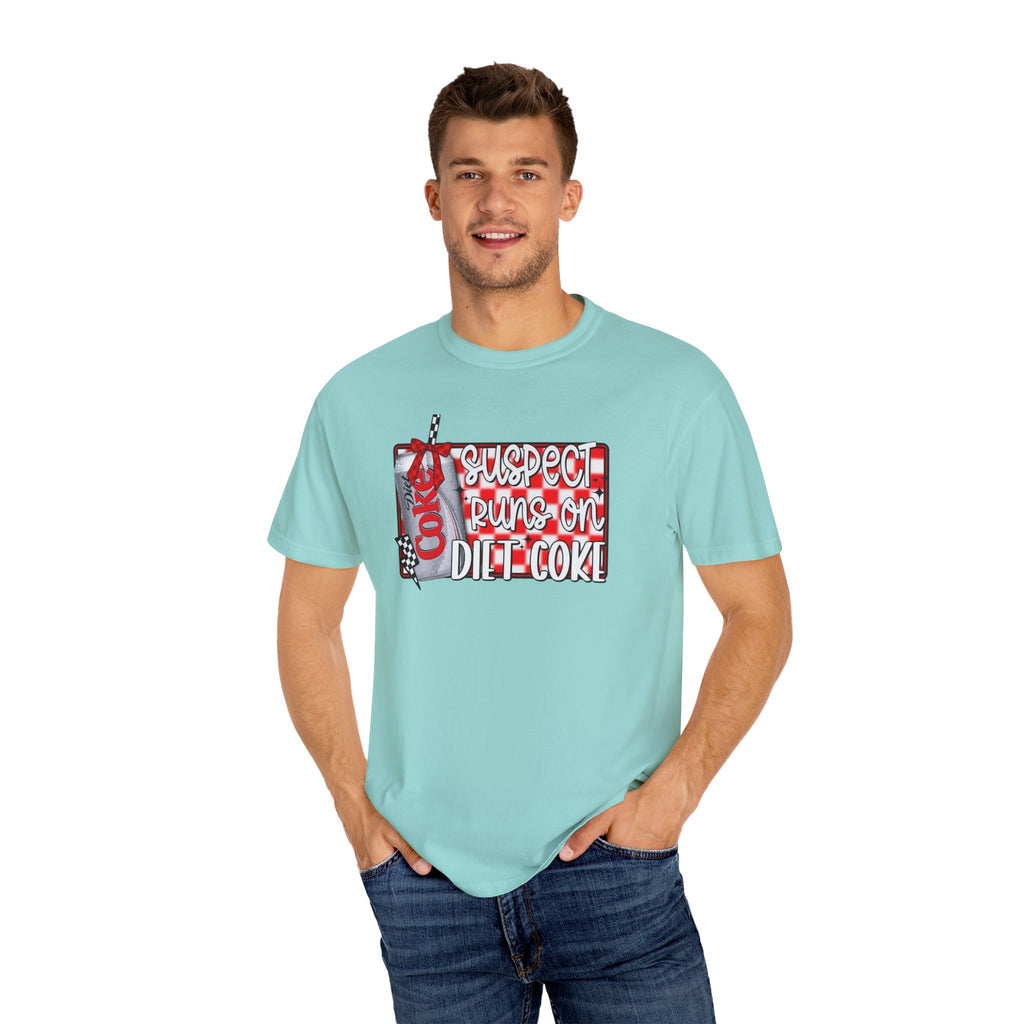 Suspect Runs on Diet Coke Unisex T-Shirt