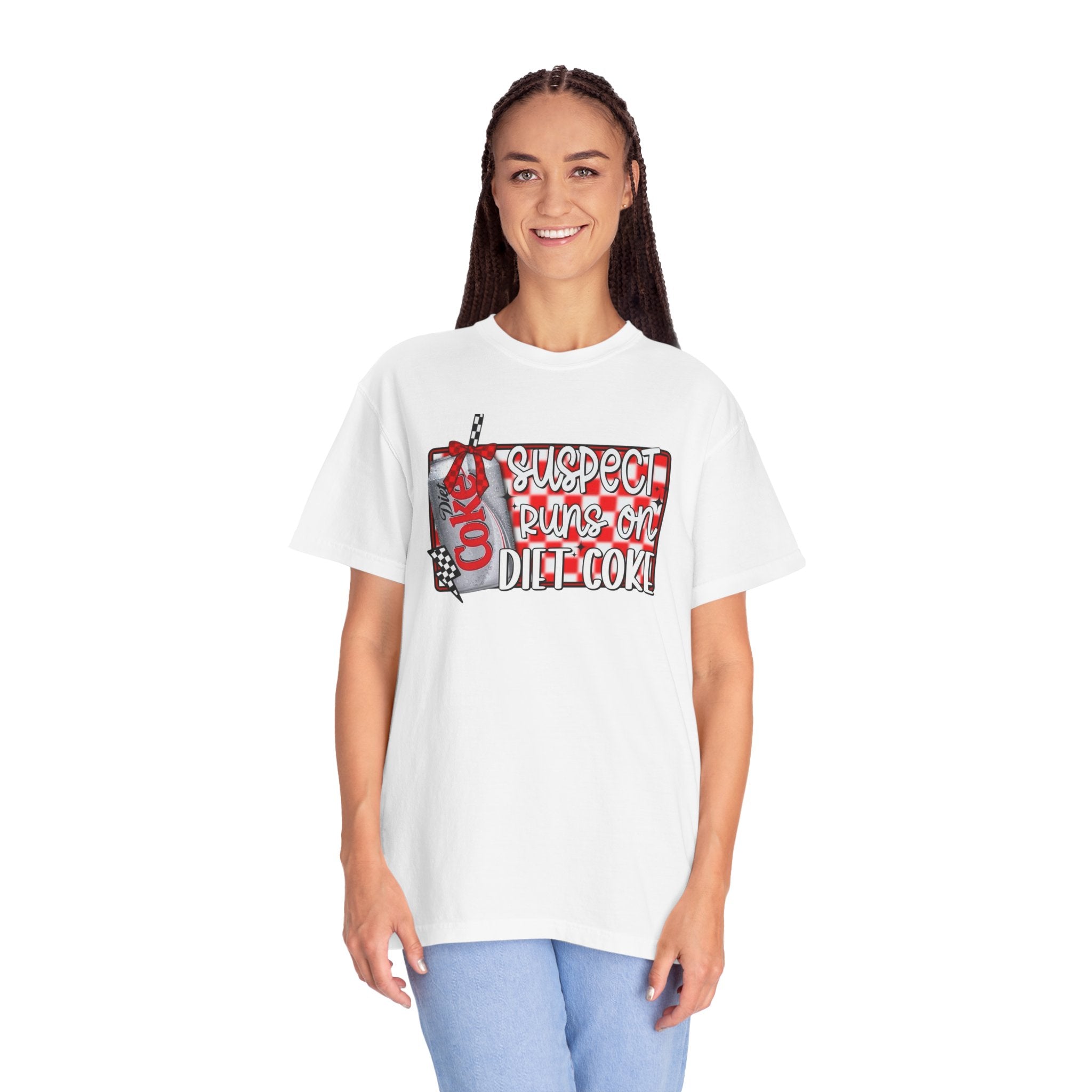 Suspect Runs on Diet Coke Unisex T-Shirt