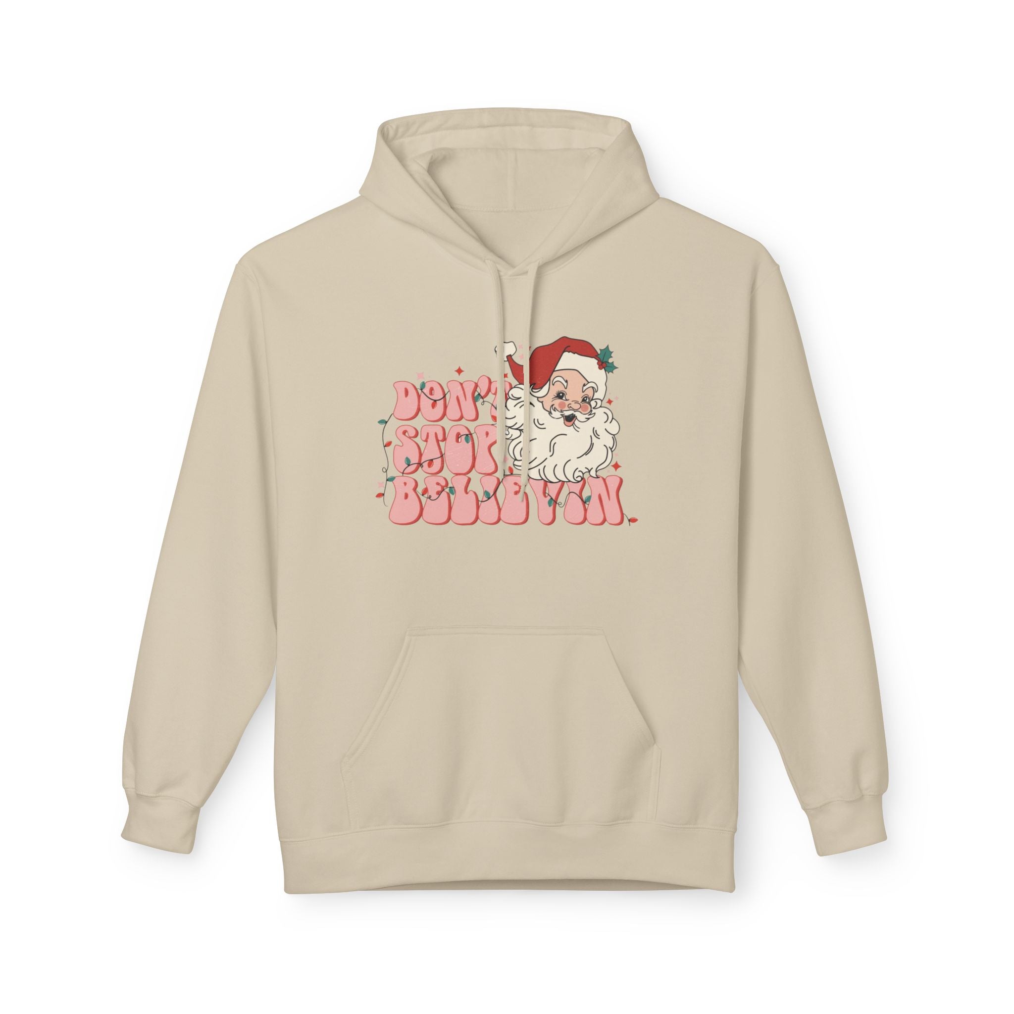 Don’t Stop Believin’ in Santa Fleece Hoodie