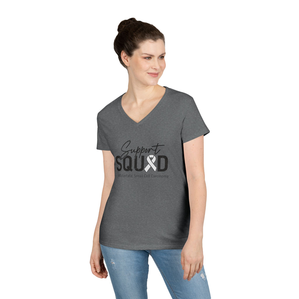 White Ribbon Support Gildan V-Neck Tee