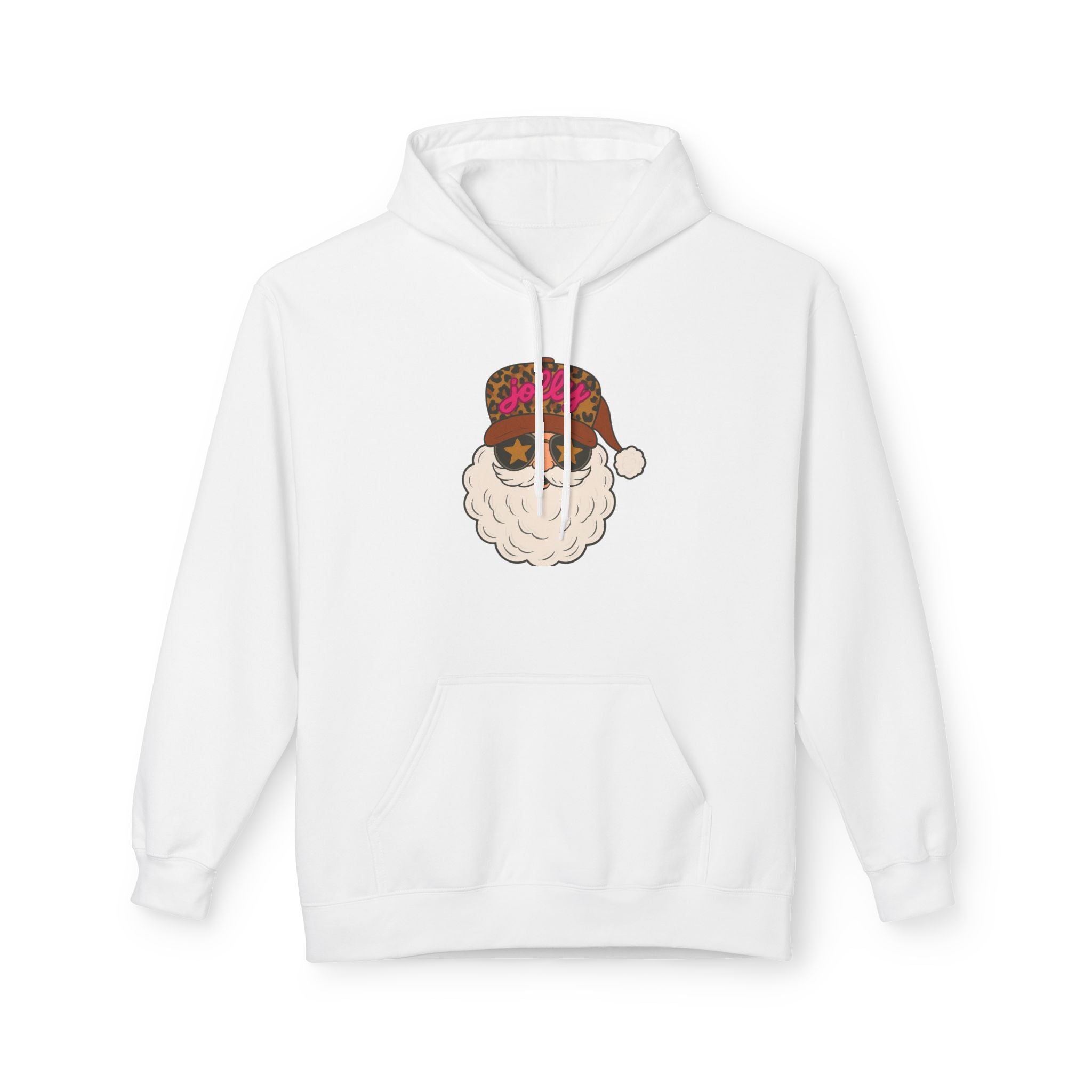 Cheetah Jolly Santa Fleece Hoodie