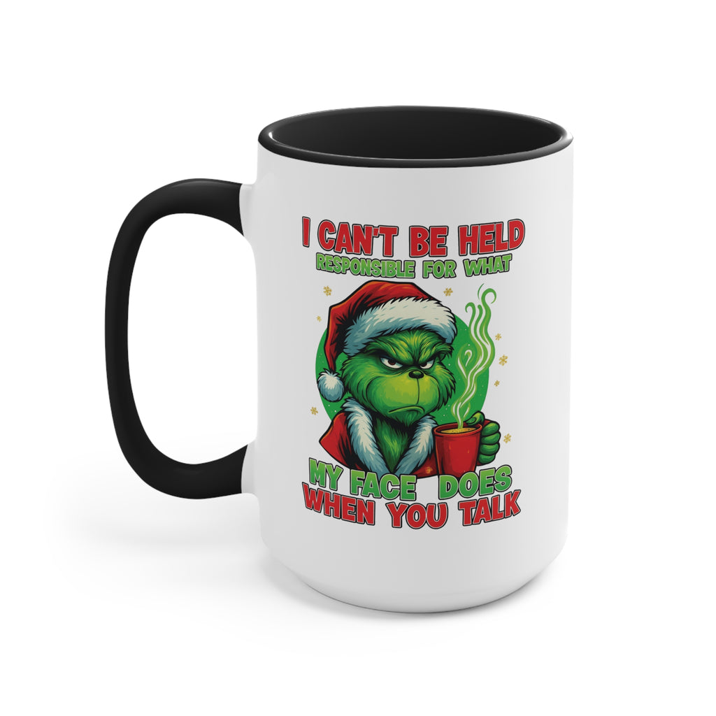 Grumpy Green Man Christmas Accent Mug
