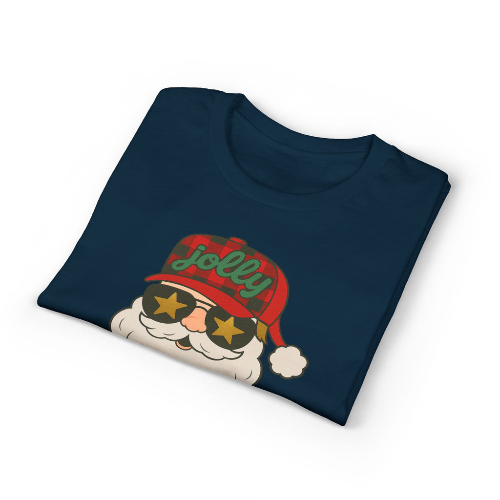 Buffalo Plaid Jolly Santa Gildan unisex T-Shirt