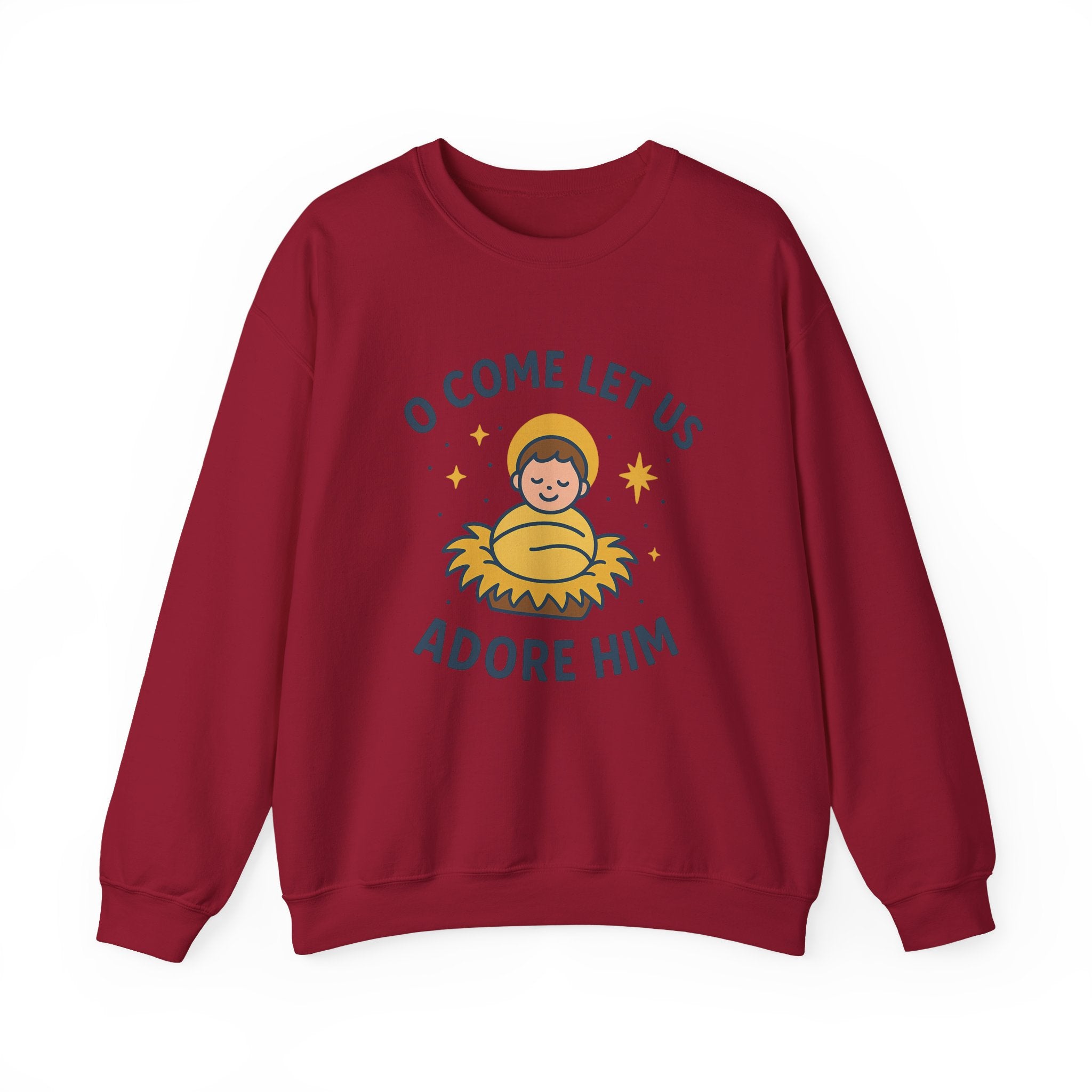Christmas Unisex Sweatshirt O Come Let Us Adore Him