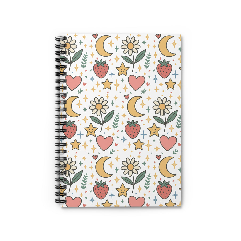 Strawberries/Flowers Spiral Notebook