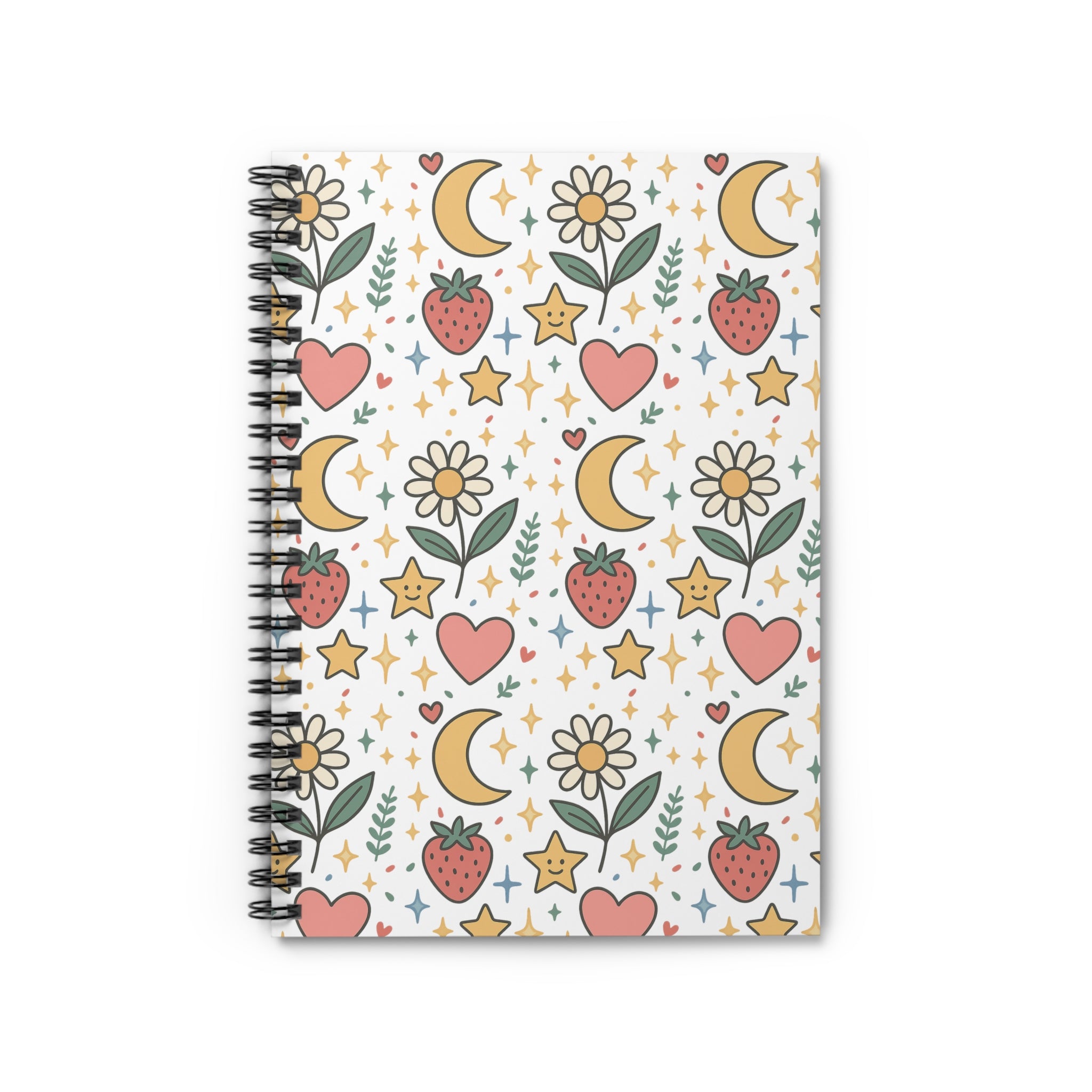 Strawberries/Flowers Spiral Notebook