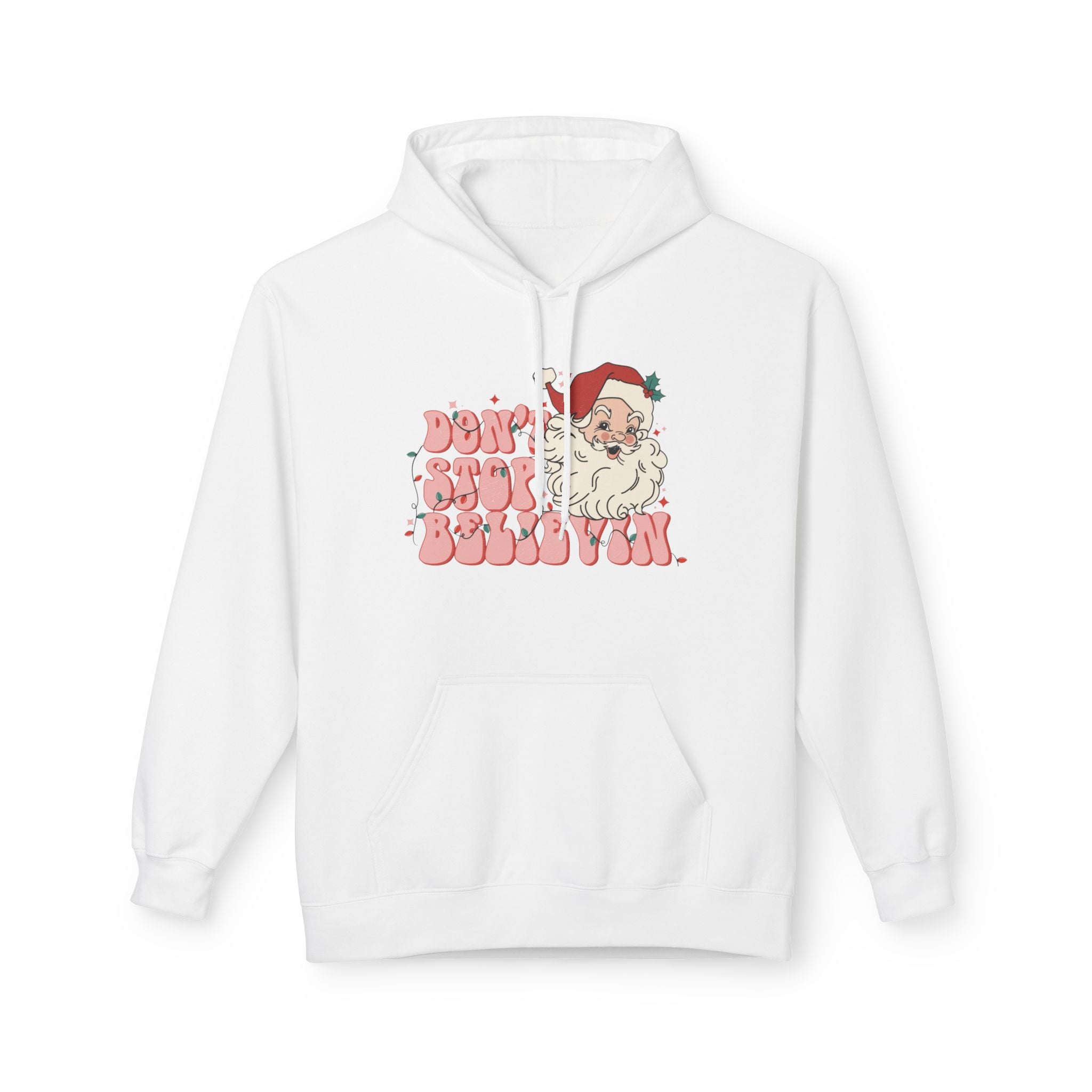 Don’t Stop Believin’ in Santa Fleece Hoodie