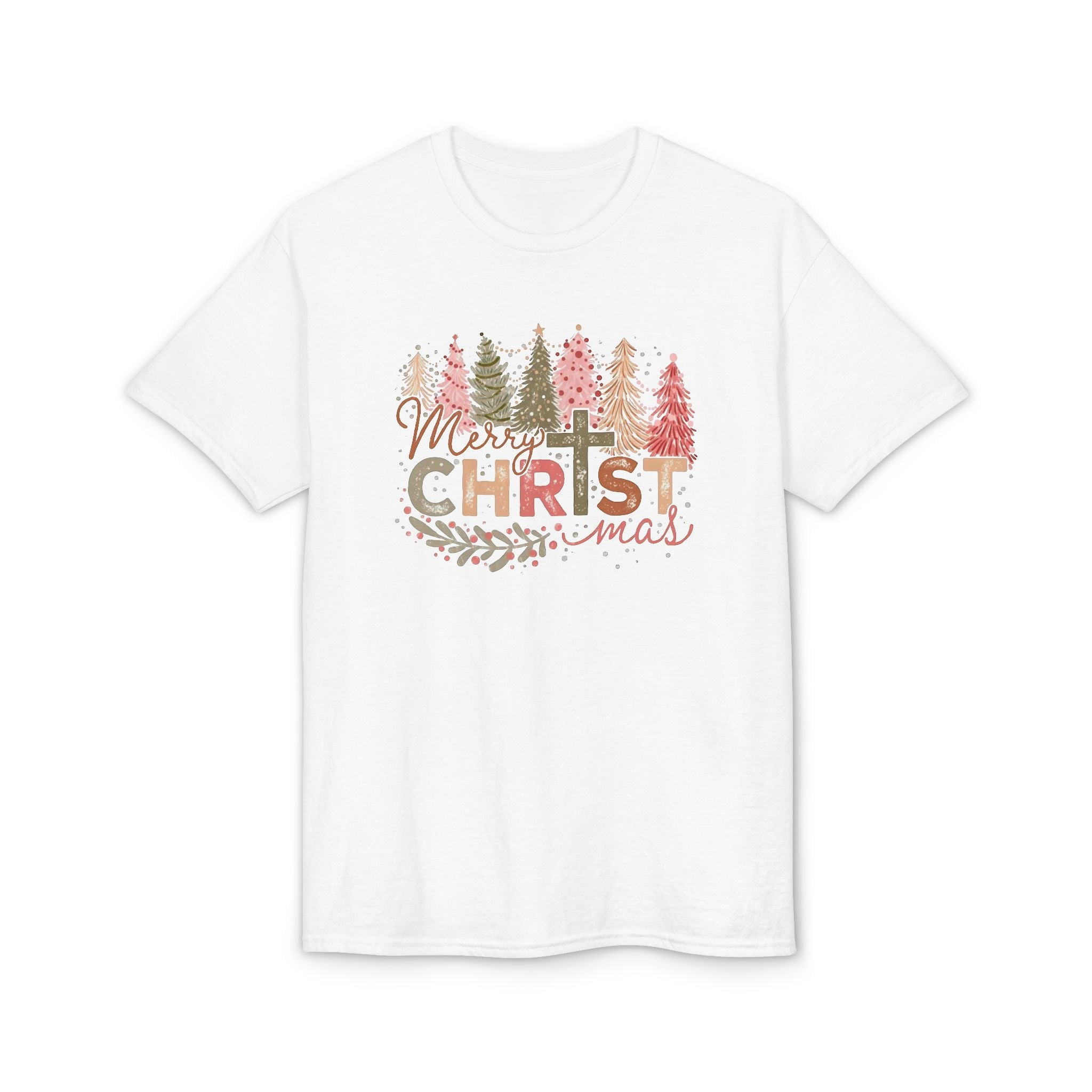 Merry Christmas Cross Gildan unisex T-Shirt