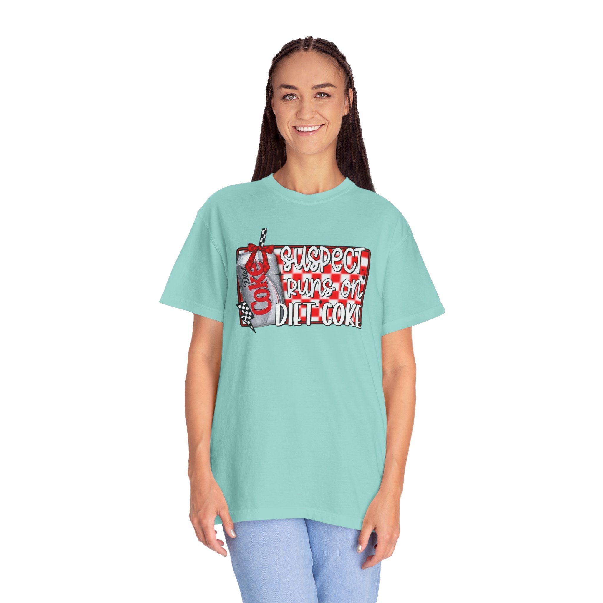 Suspect Runs on Diet Coke Unisex T-Shirt