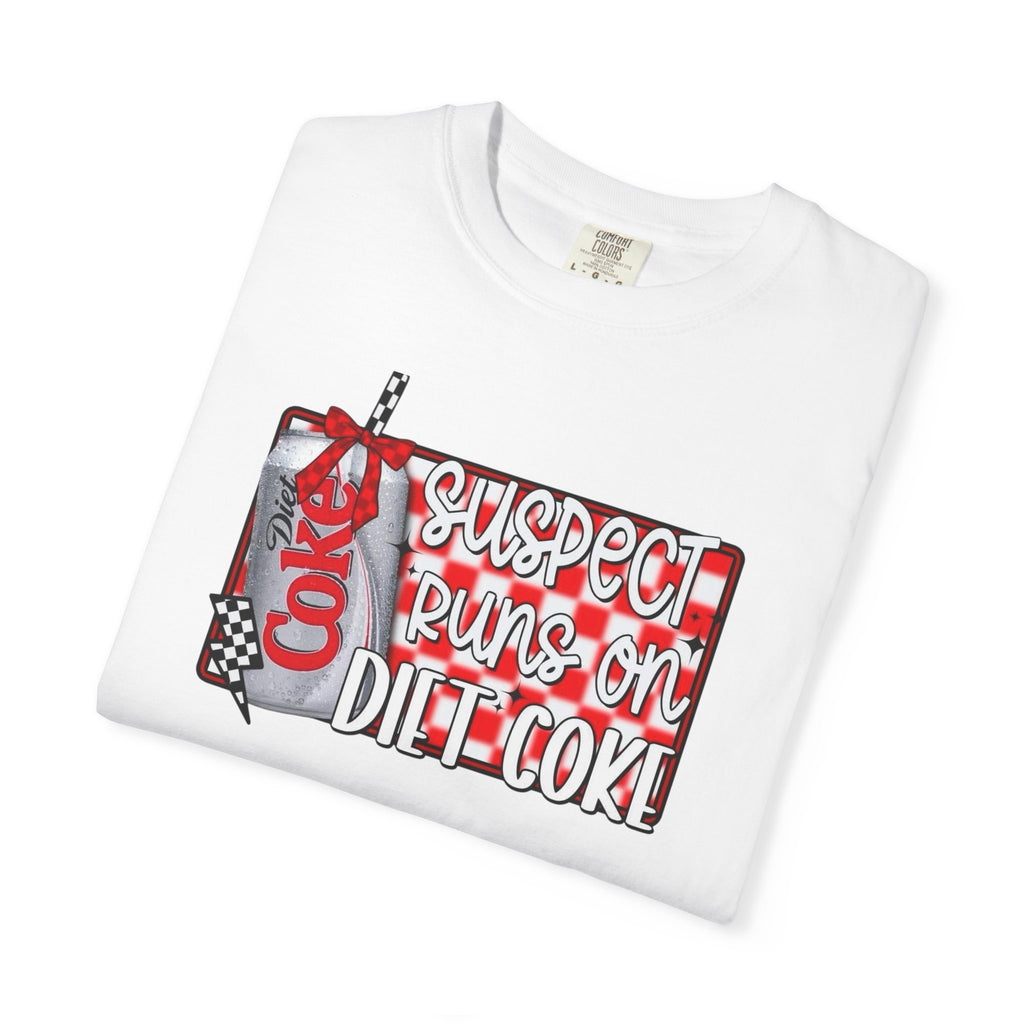 Suspect Runs on Diet Coke Unisex T-Shirt