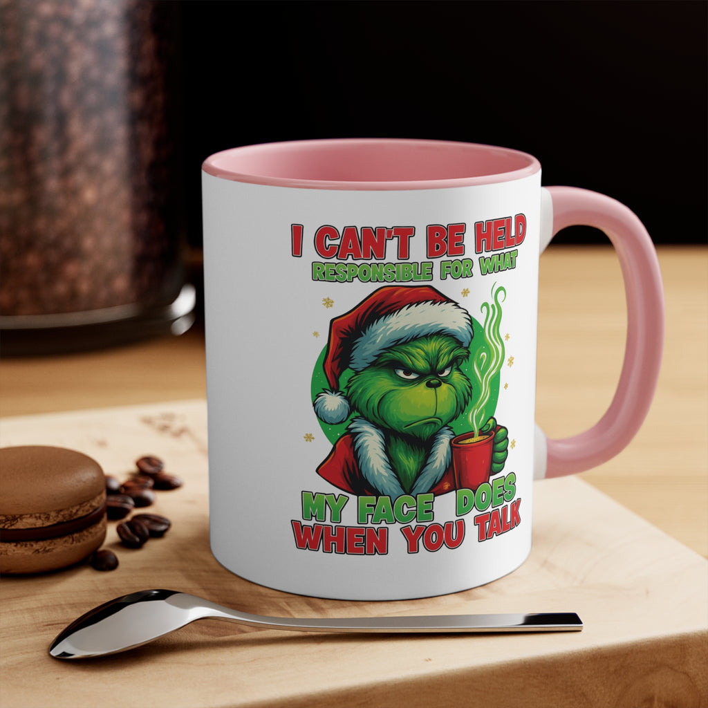 Grumpy Green Man Christmas Accent Mug