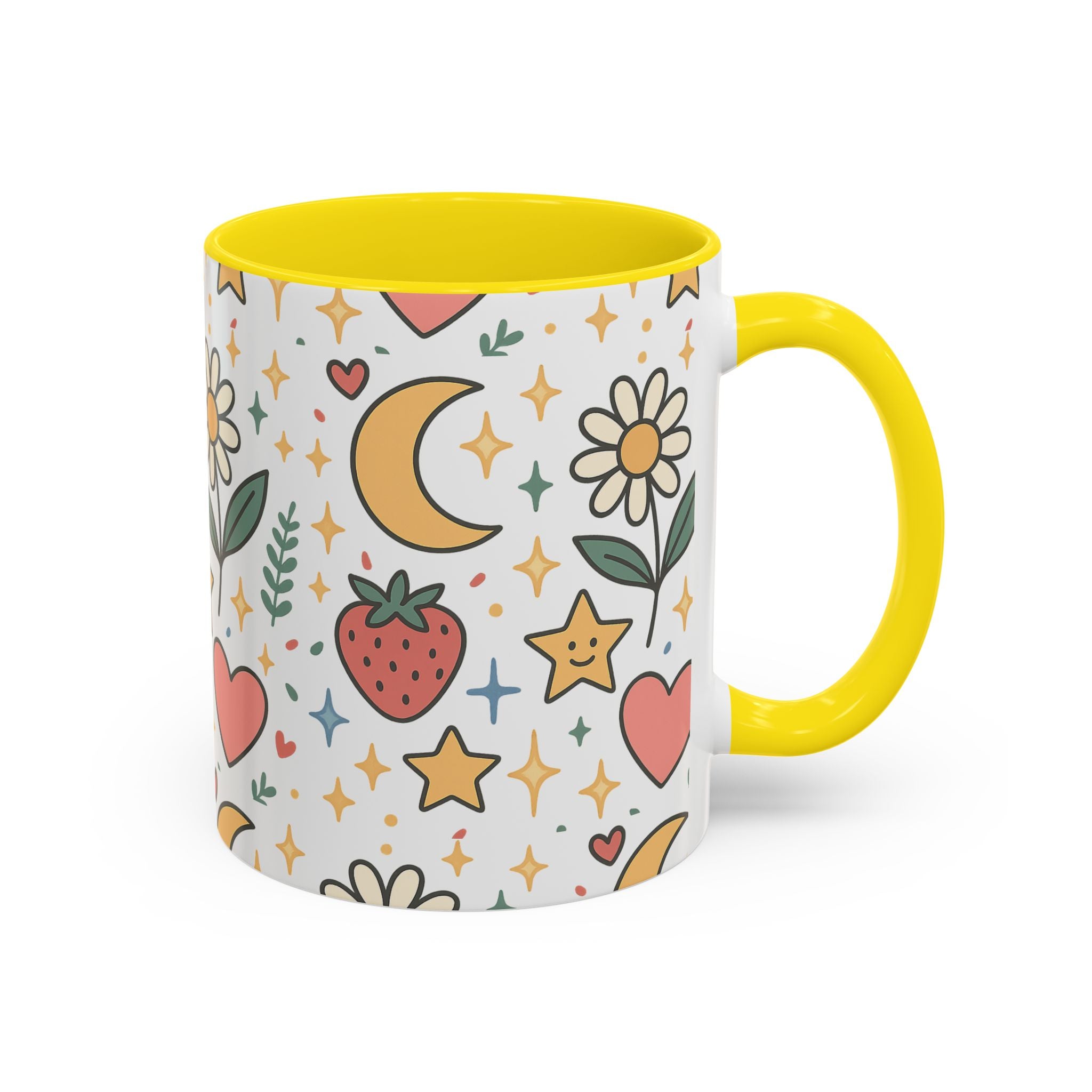 Cute Strawberries/ Flowers Mug