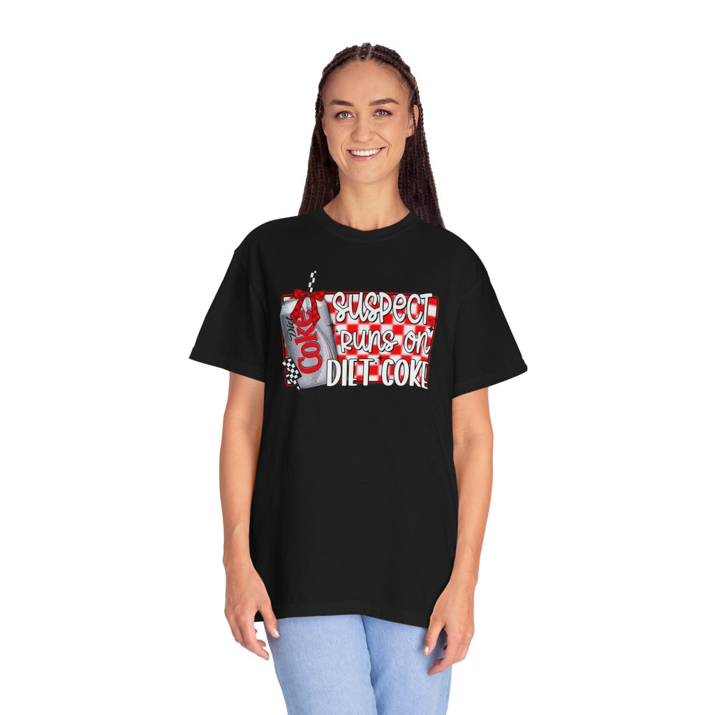 Suspect Runs on Diet Coke Unisex T-Shirt