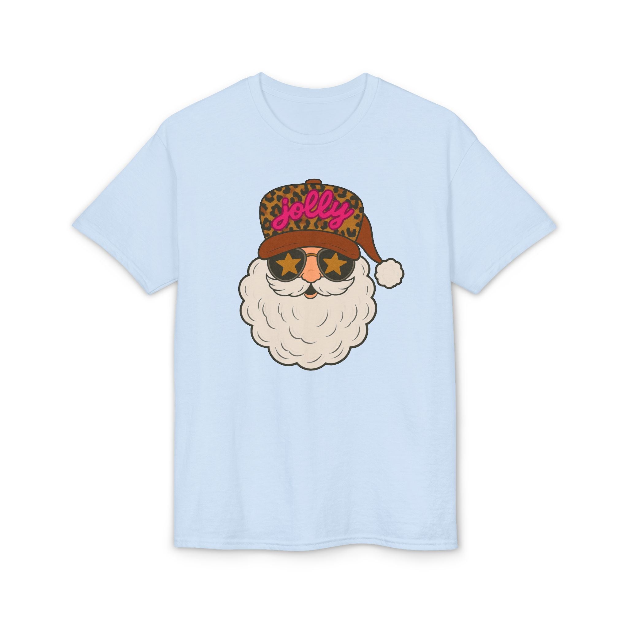 Leopard Jolly Santa Gildan unisex T-Shirt