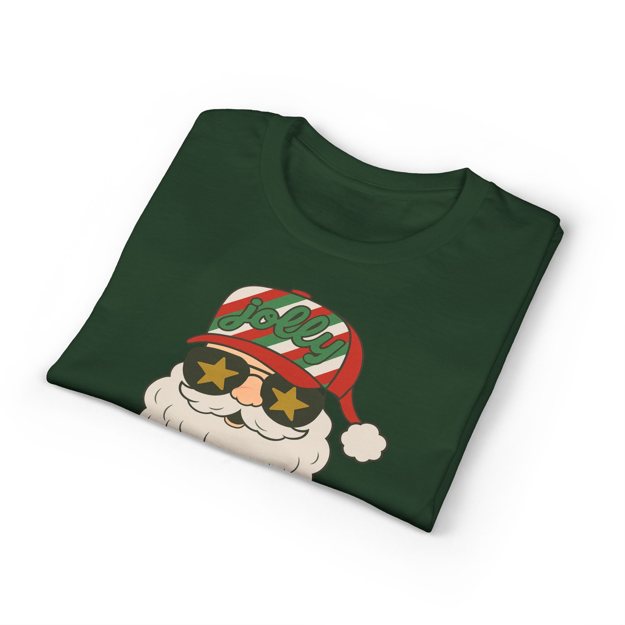Striped Jolly Santa Gildan unisex T-Shirt