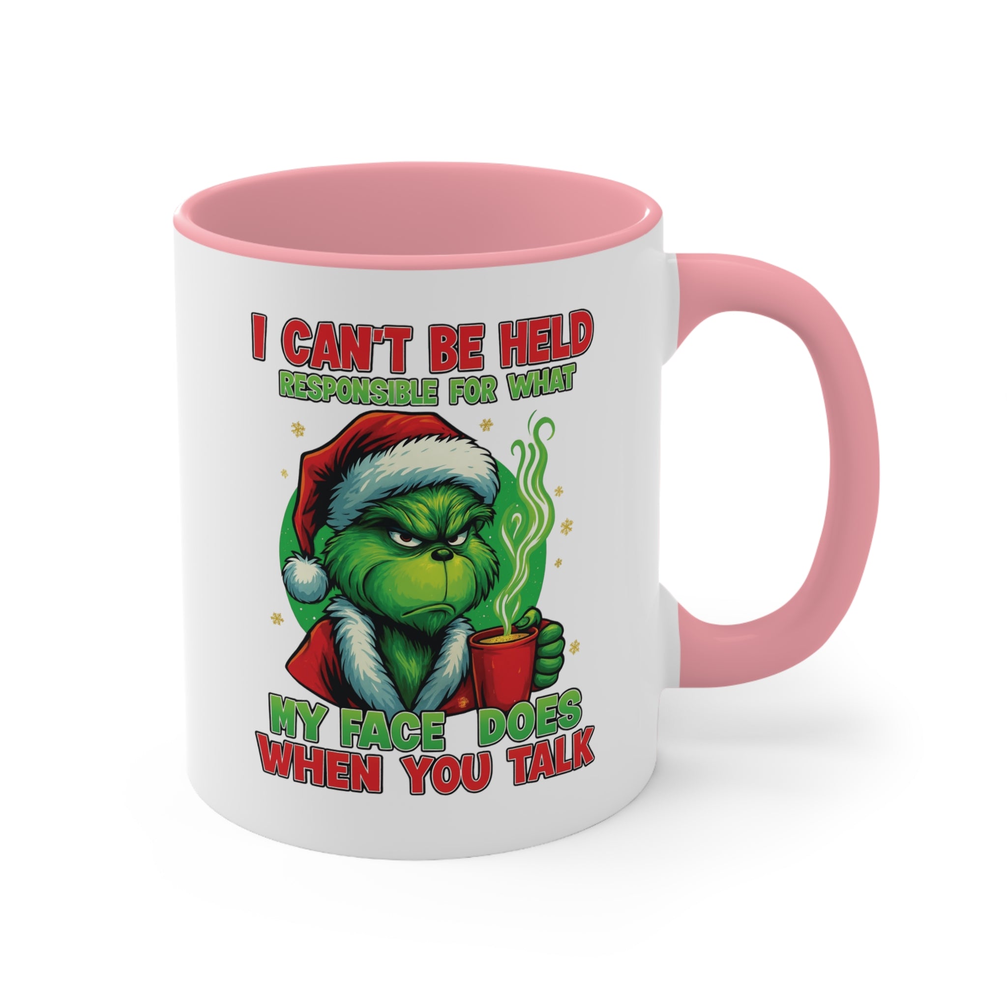 Grumpy Green Man Christmas Accent Mug