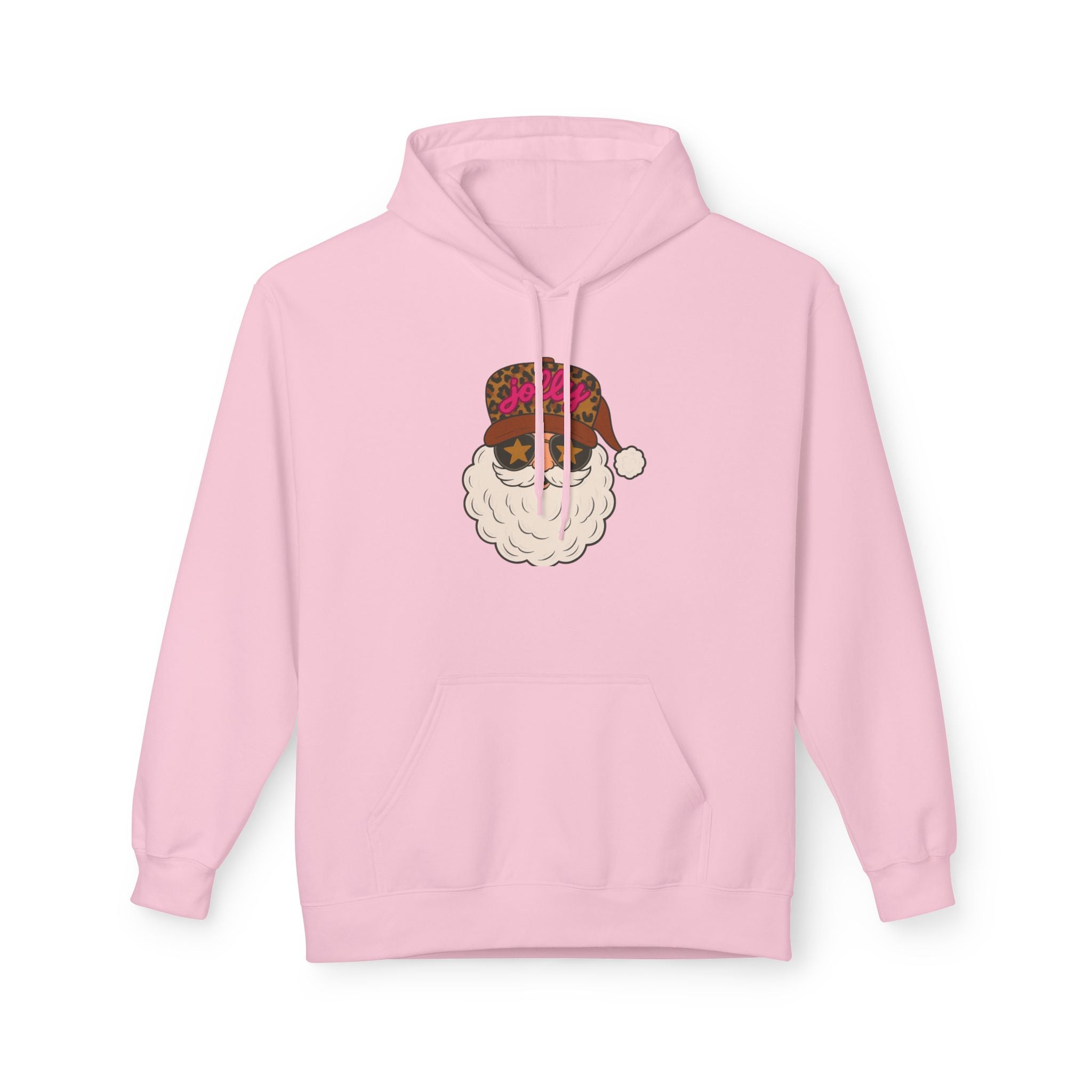Cheetah Jolly Santa Fleece Hoodie