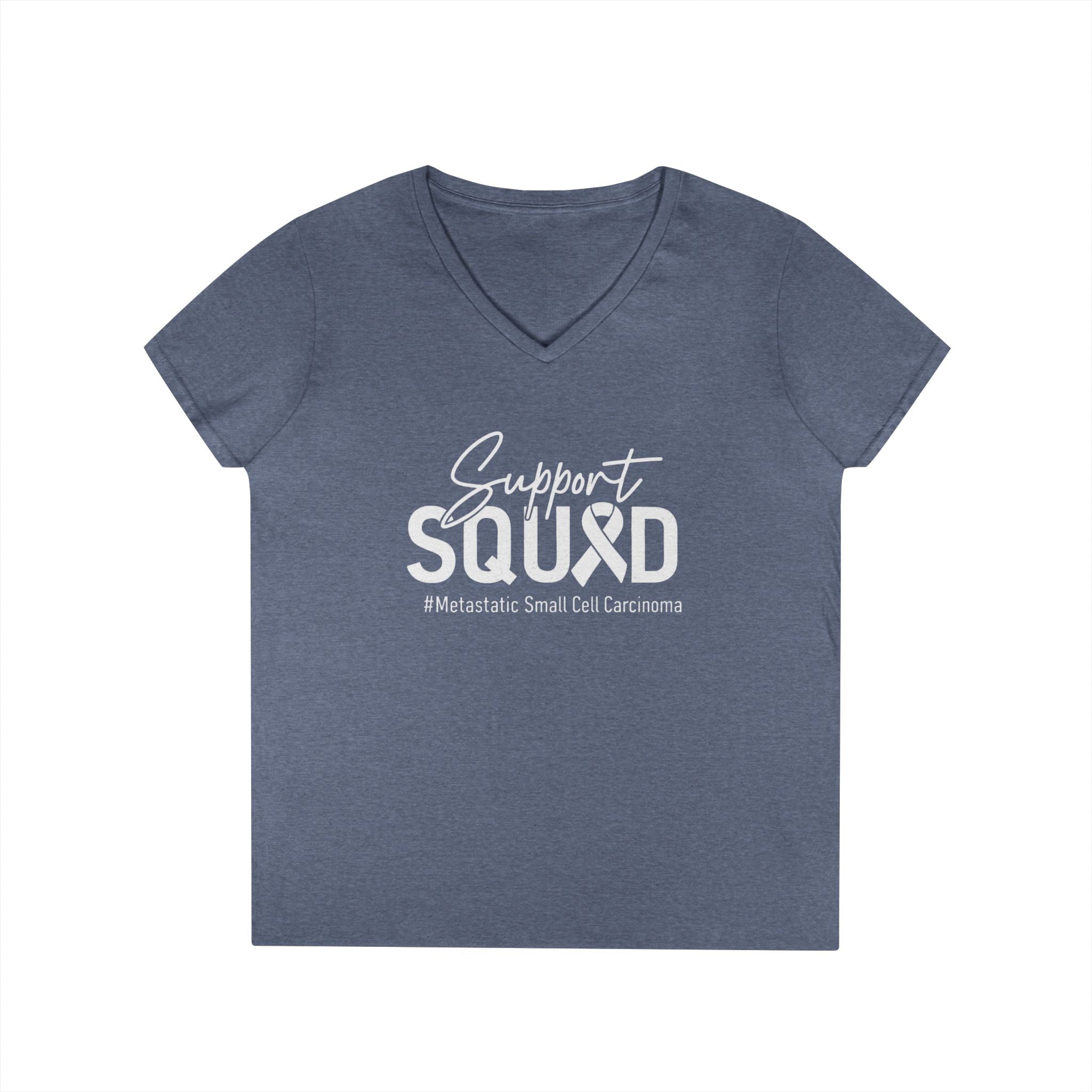 White Ribbon Support Gildan V-Neck Tee