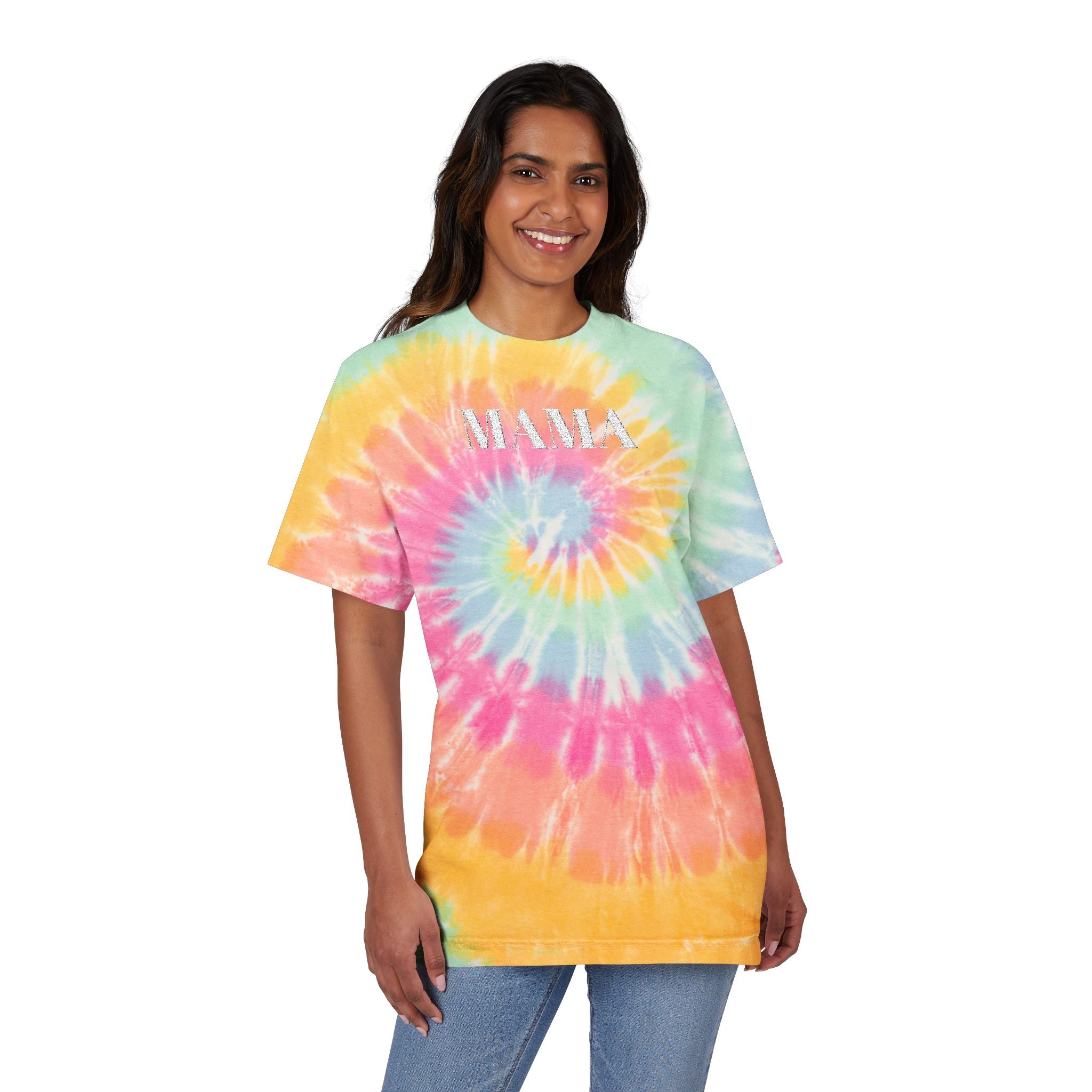 Tie- Dye Mama Embroidered Shirt