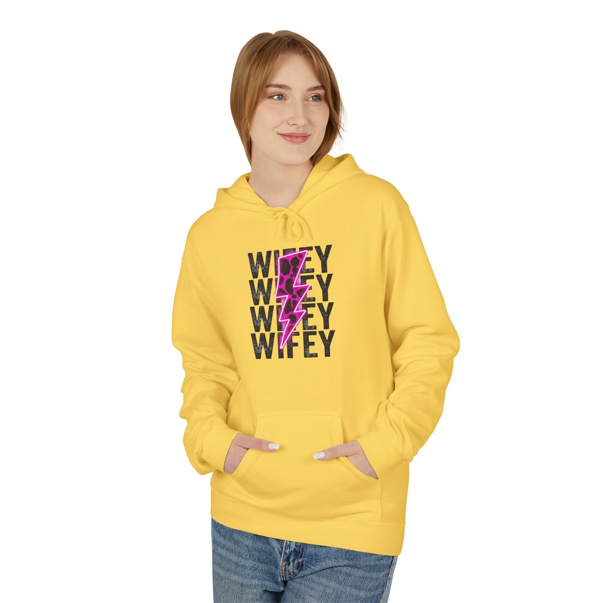 Pink Wifey Fleece Hoodie