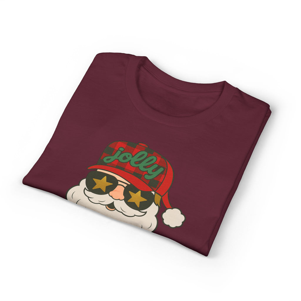 Buffalo Plaid Jolly Santa Gildan unisex T-Shirt
