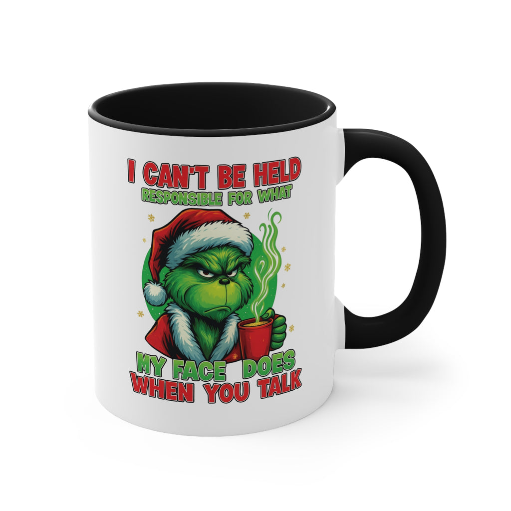 Grumpy Green Man Christmas Accent Mug
