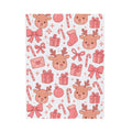 Plush Blanket - Cute Pink Christmas Throw