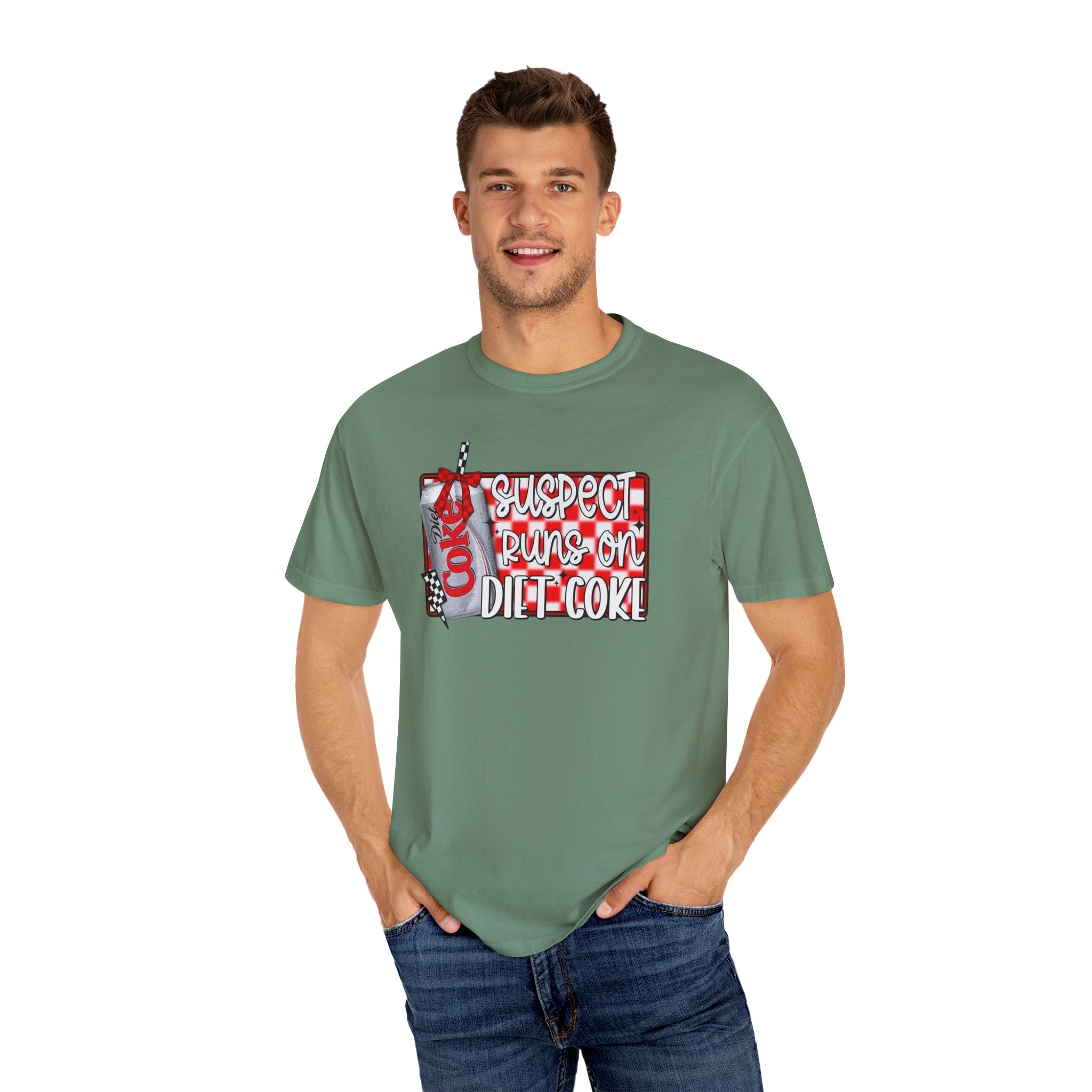 Suspect Runs on Diet Coke Unisex T-Shirt