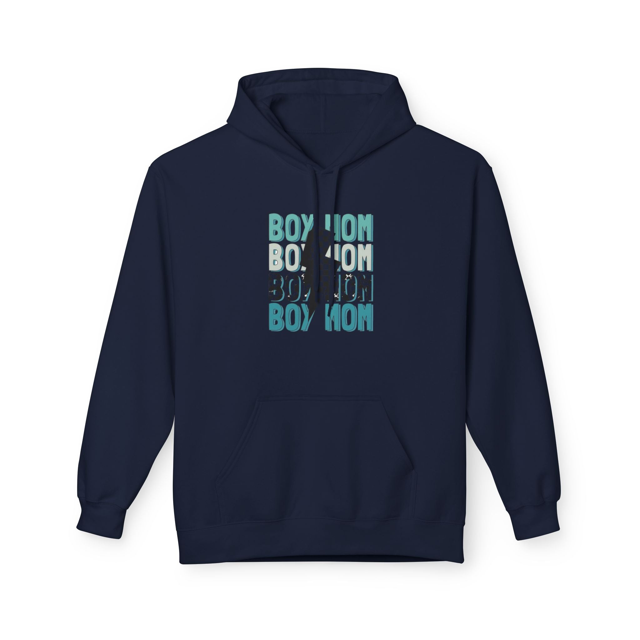 Boy Mom Cow Print Fleece Hoodie