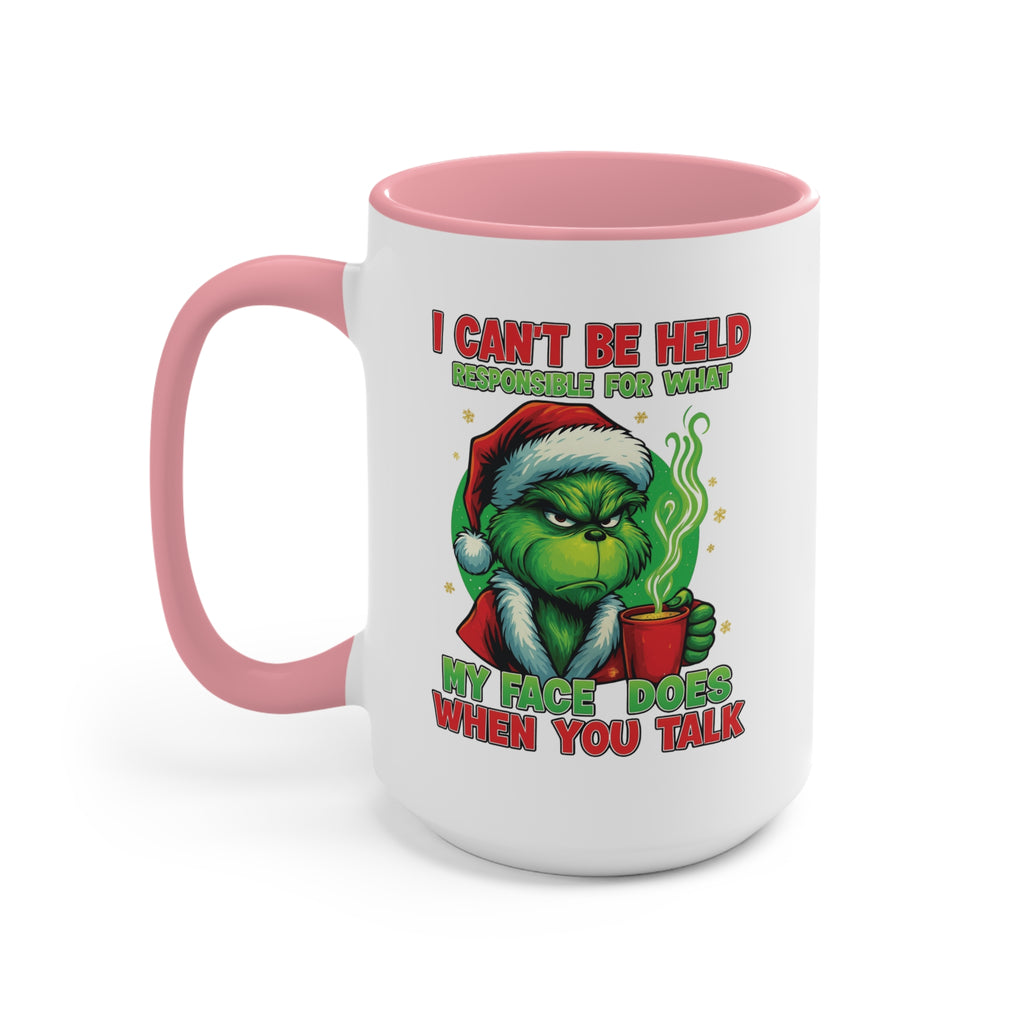 Grumpy Green Man Christmas Accent Mug