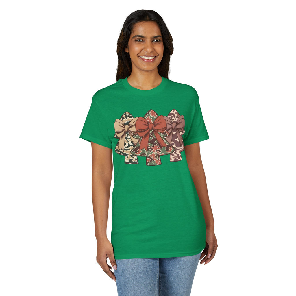 Camo Bow Trees Gildan unisex T-Shirt