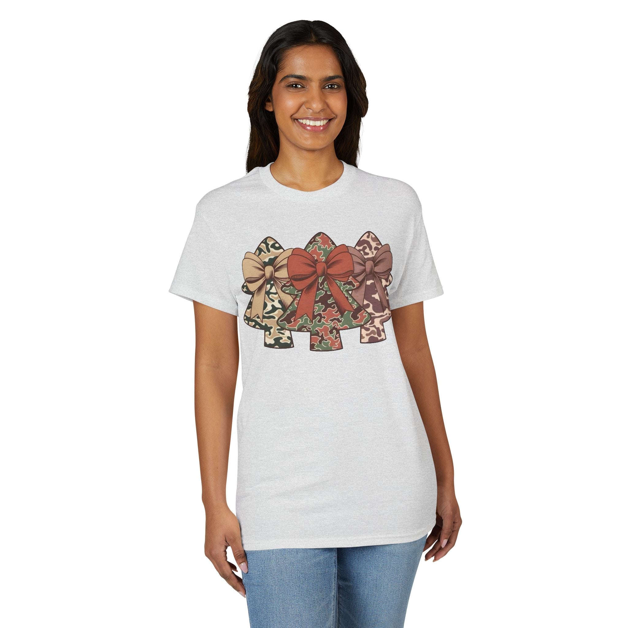 Camo Bow Trees Gildan unisex T-Shirt