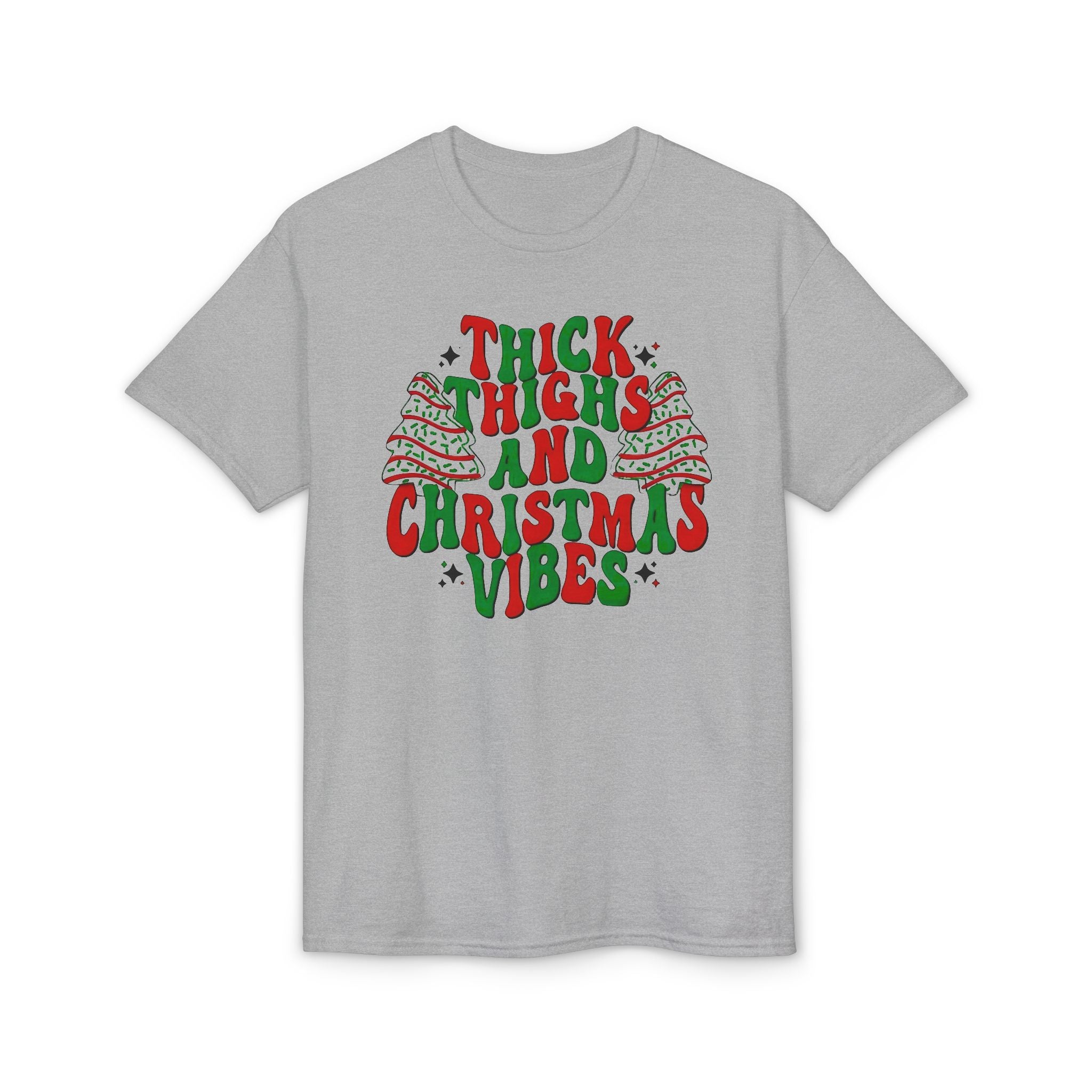 Thick Thighs and Christmas Vibes Gildan unisex T-Shirt