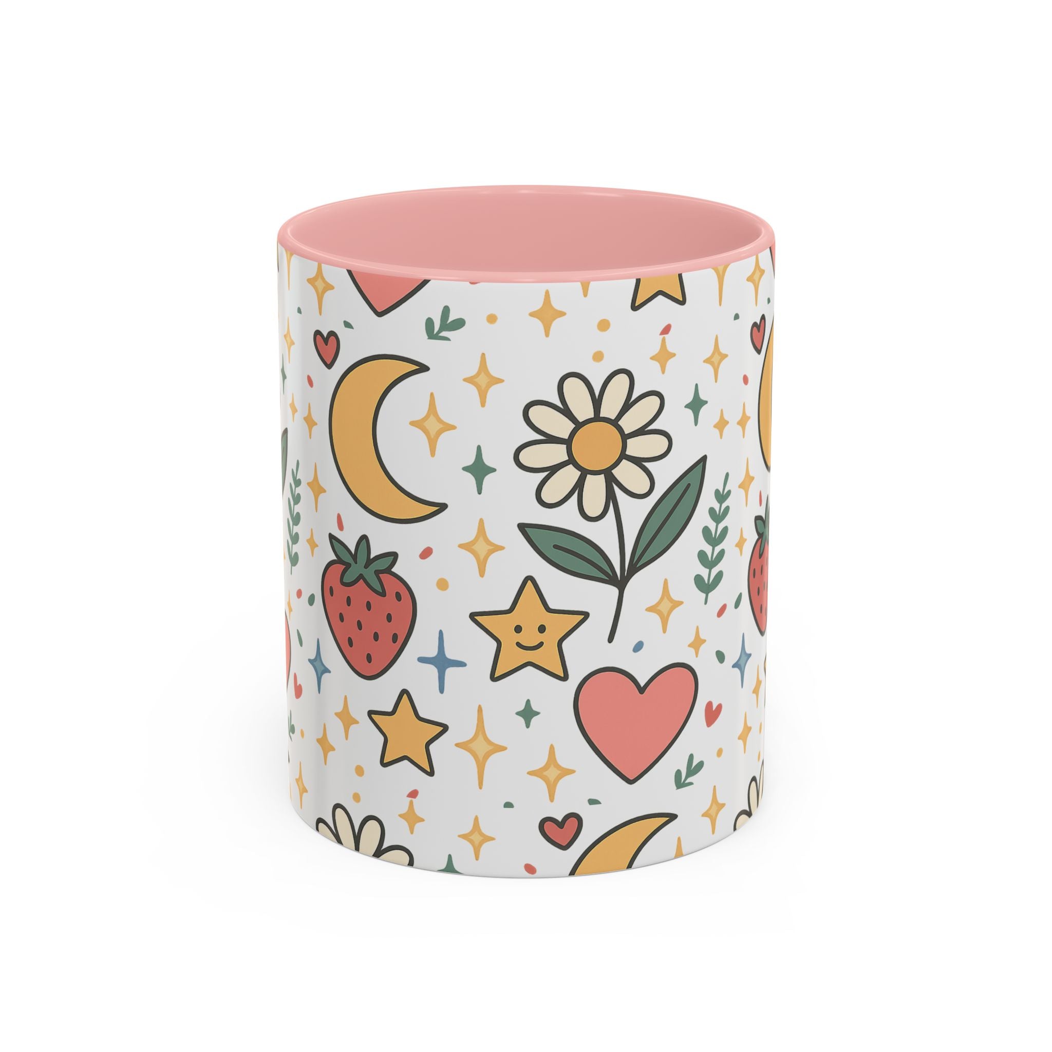 Cute Strawberries/ Flowers Mug