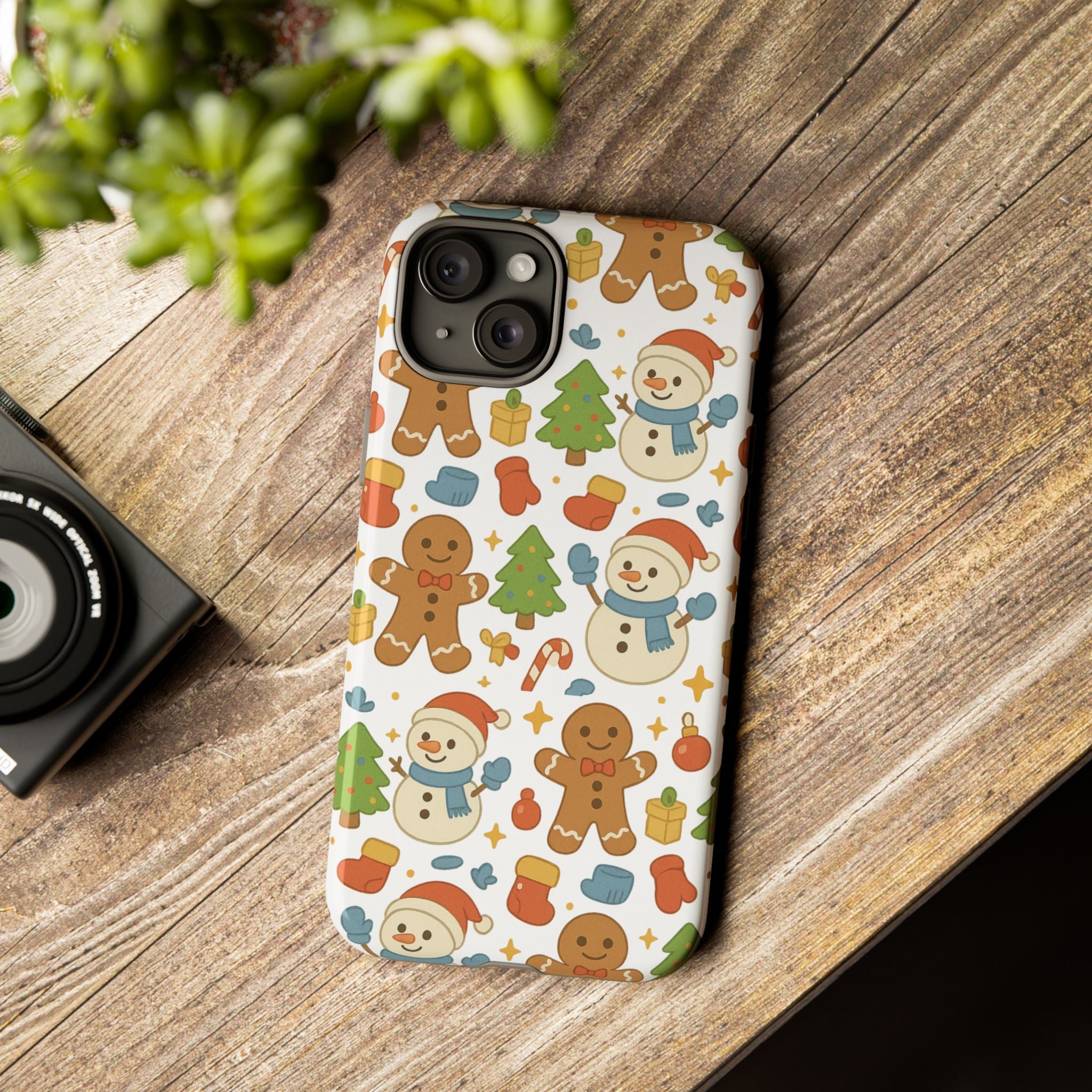 Cute Gingerbread/ Snowmen Christmas Phone Case