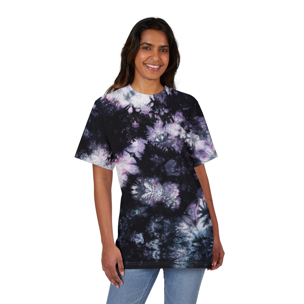 Tie- Dye Memaw Black Text Embroidered Shirt