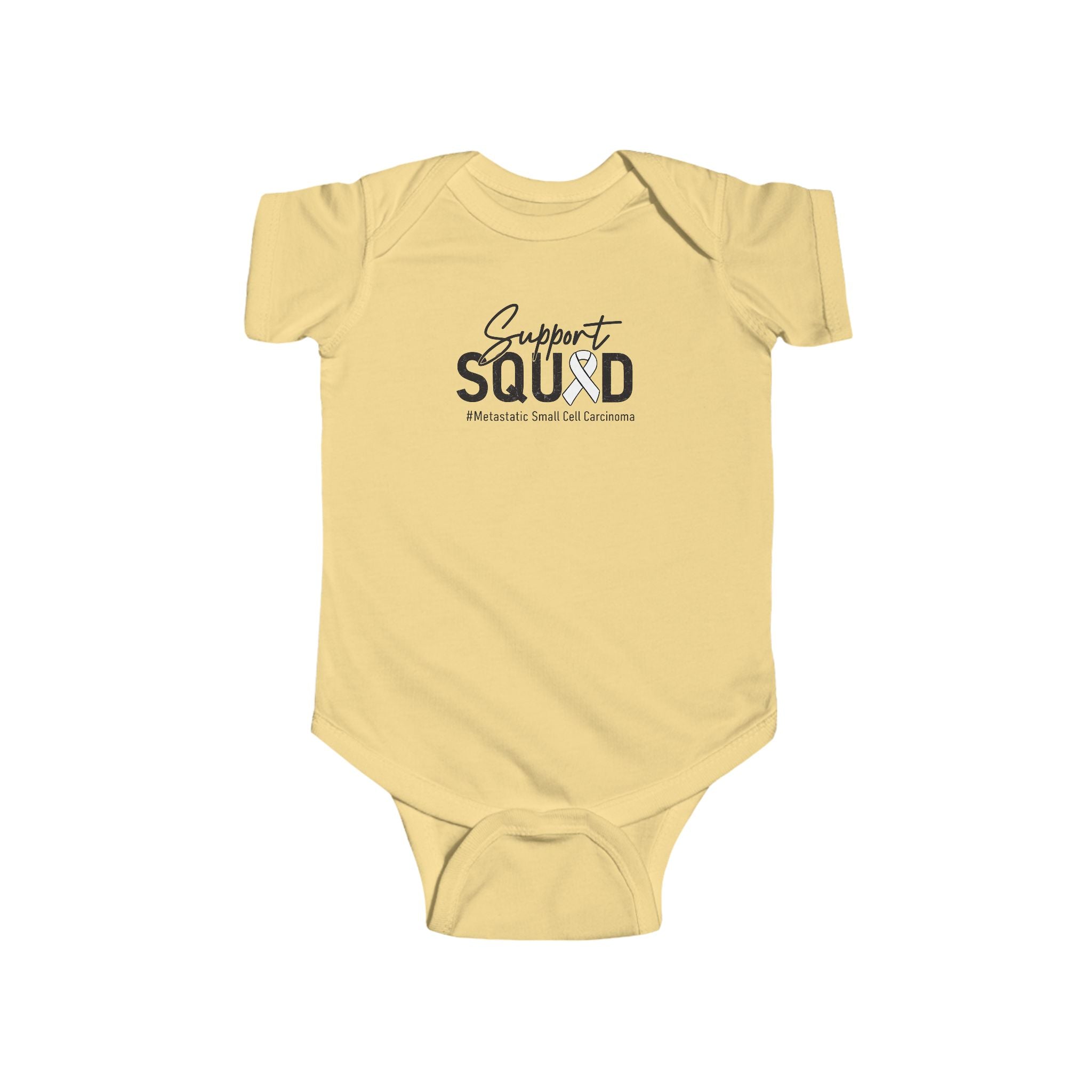 White Ribbon Support Baby Onesie