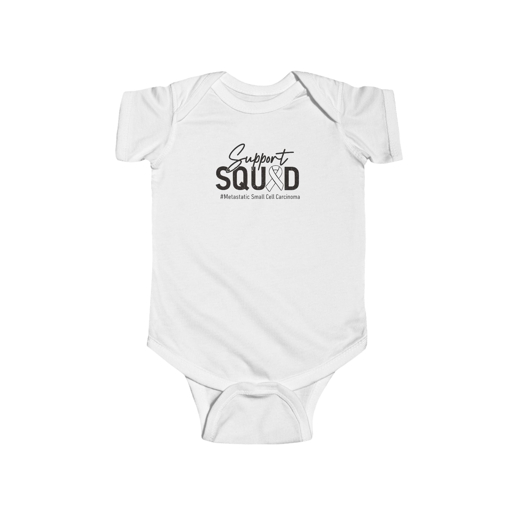 White Ribbon Support Baby Onesie