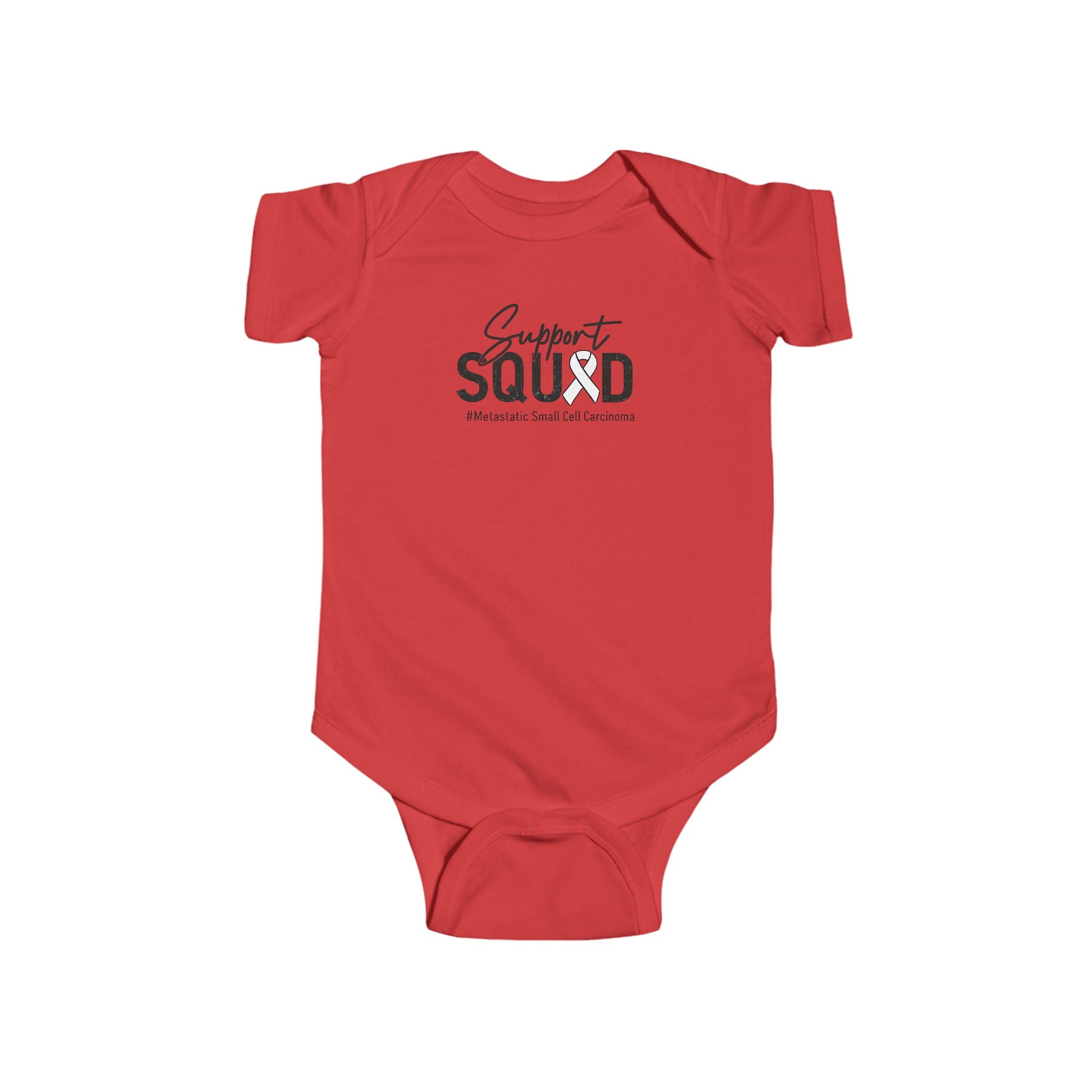 White Ribbon Support Baby Onesie
