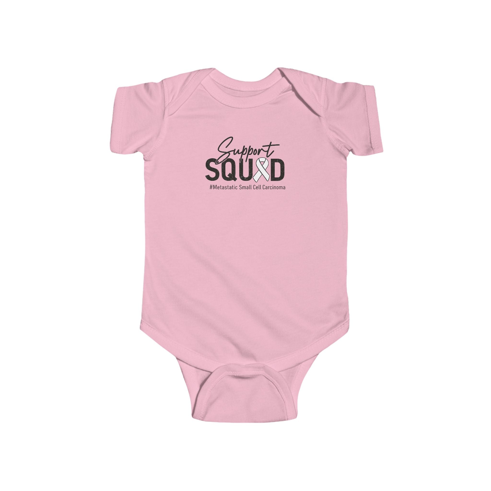 White Ribbon Support Baby Onesie