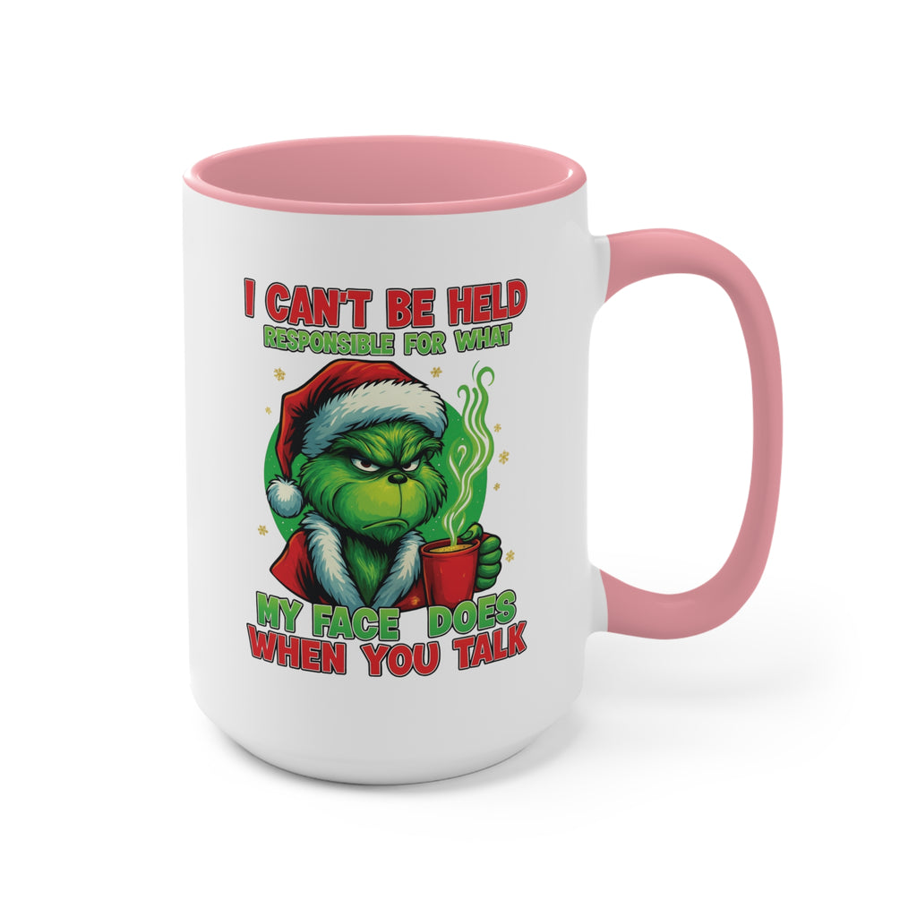 Grumpy Green Man Christmas Accent Mug