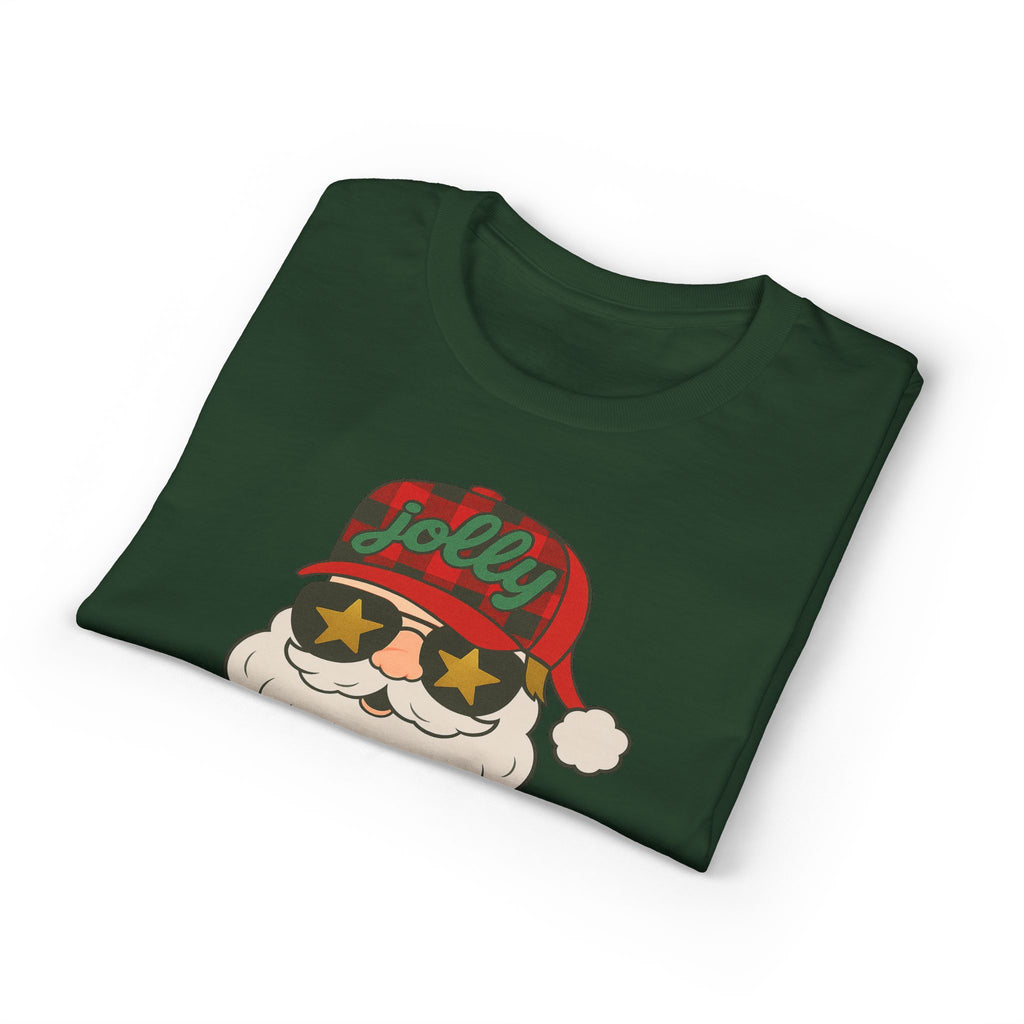 Buffalo Plaid Jolly Santa Gildan unisex T-Shirt