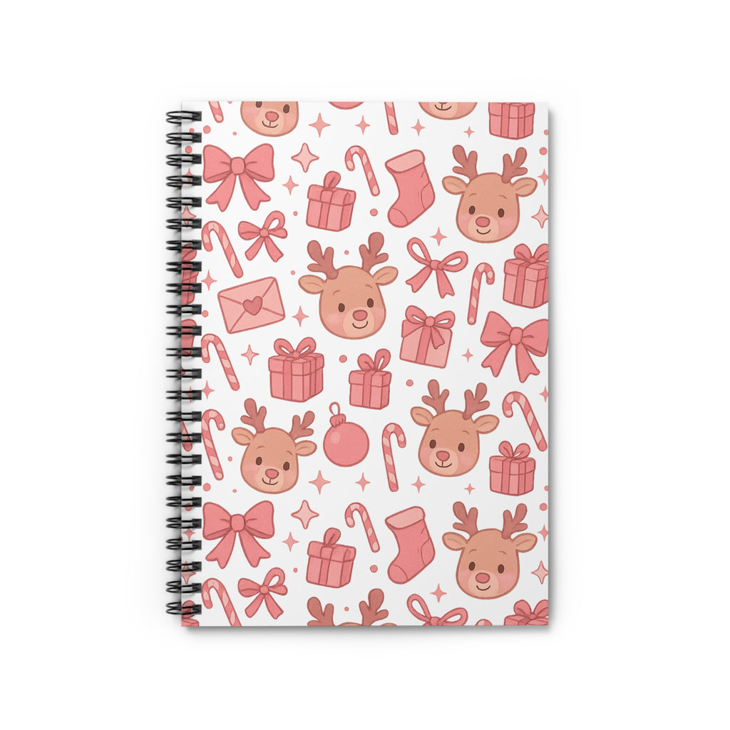 Pink Festive Spiral Notebook
