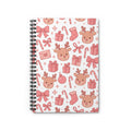 Pink Festive Spiral Notebook