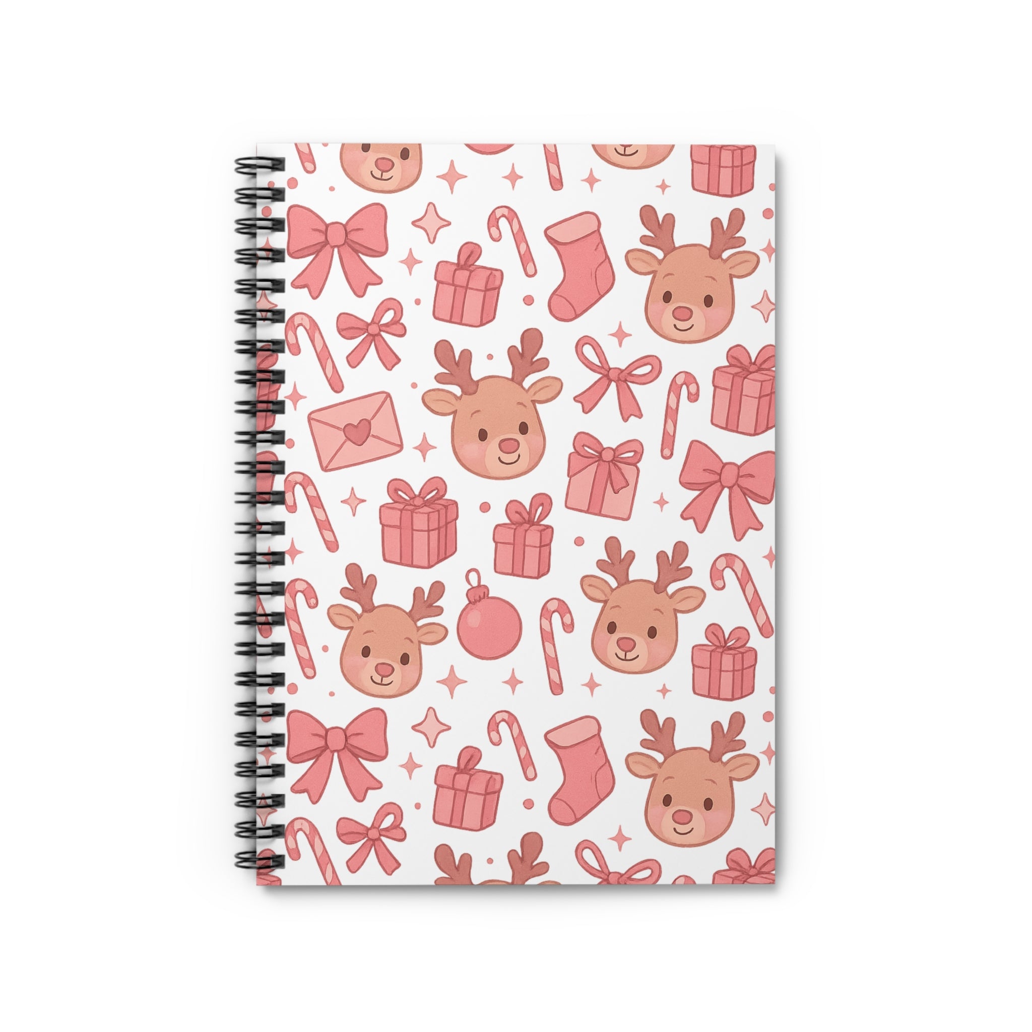 Pink Festive Spiral Notebook