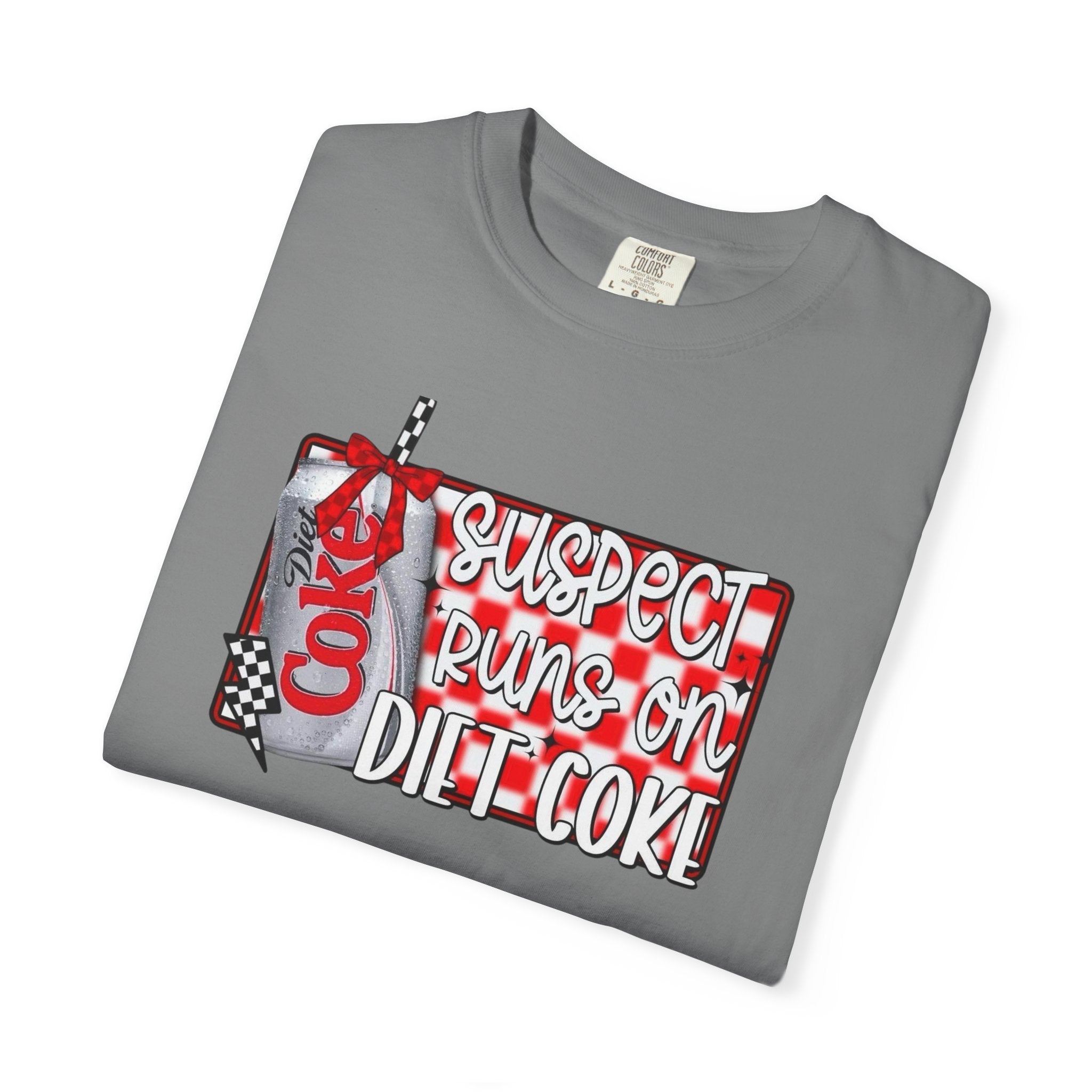 Suspect Runs on Diet Coke Unisex T-Shirt