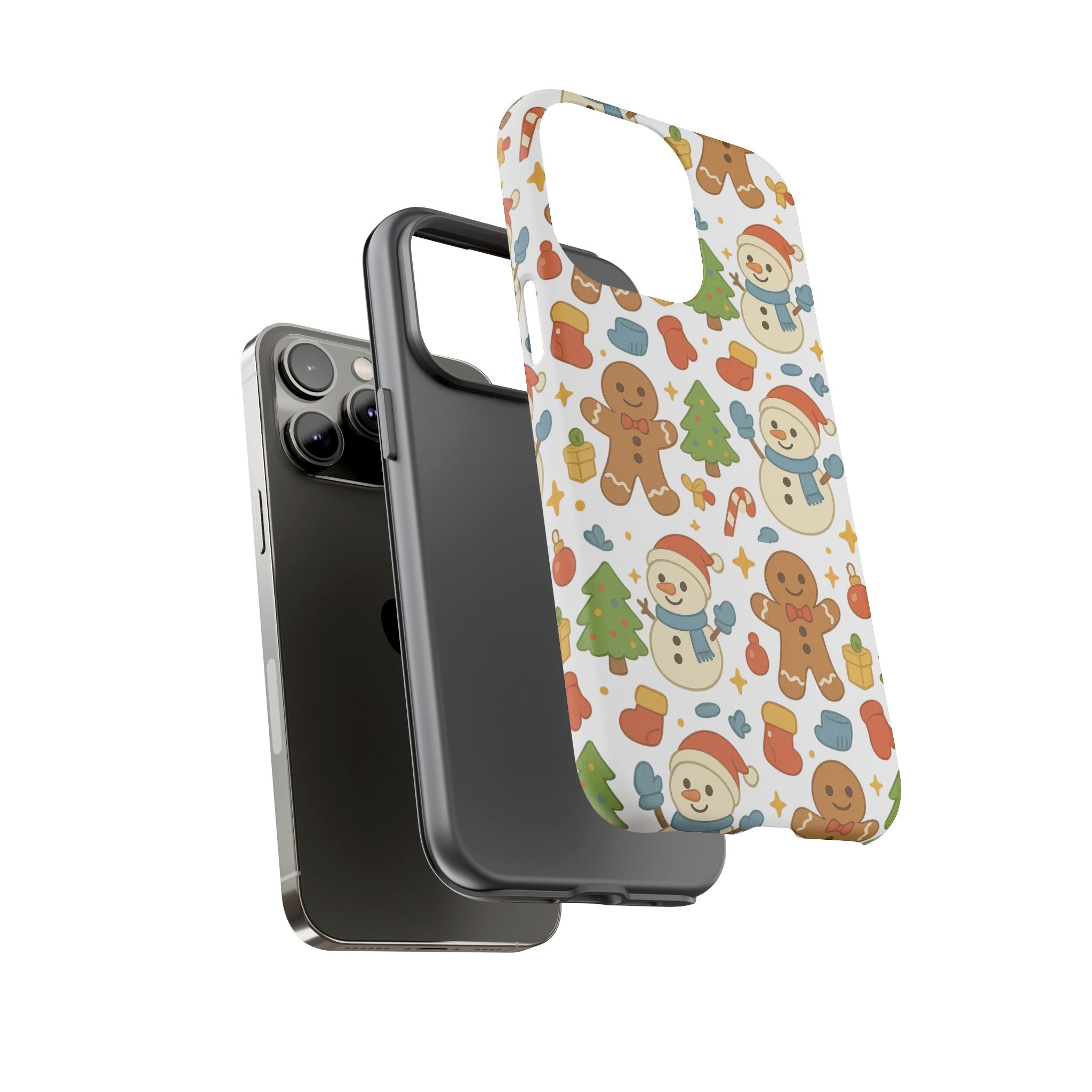 Cute Gingerbread/ Snowmen Christmas Phone Case